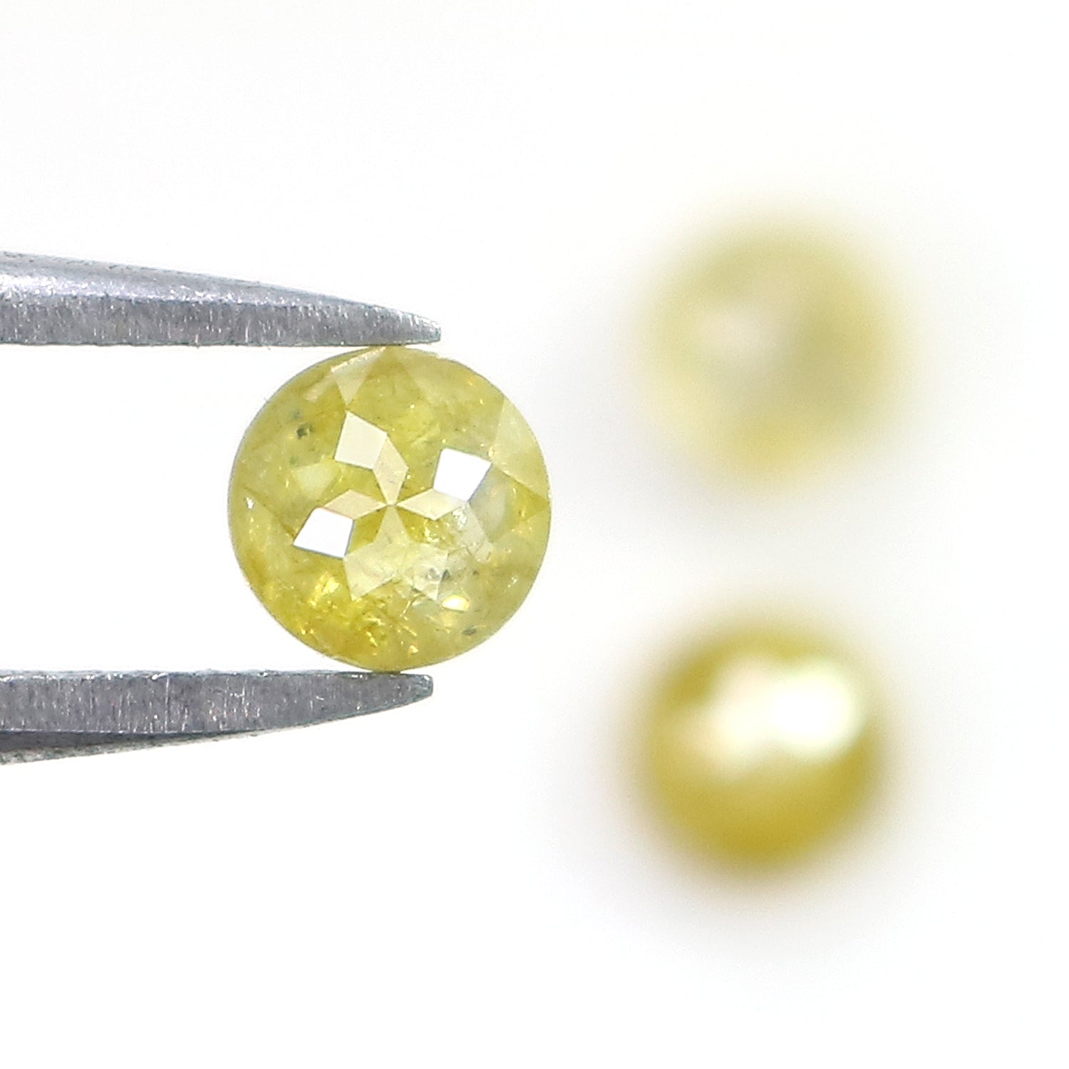 1.28 CT Natural Loose Rose Cut Diamond Yellow Grey Color Round Cut Diamond 4.20 MM Natural Loose Diamond Round Rose Cut Shape Diamond LQ6198