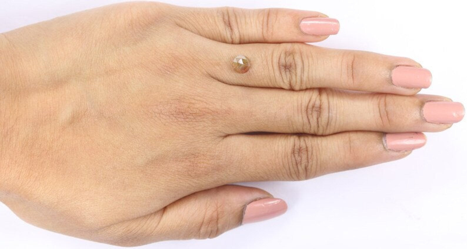 1.10 Ct Natural Loose Round Shape Diamond Yellow Brown Color Round Cut Diamond 5.80 MM Natural Loose Diamond Round Rose Cut Diamond NQ102