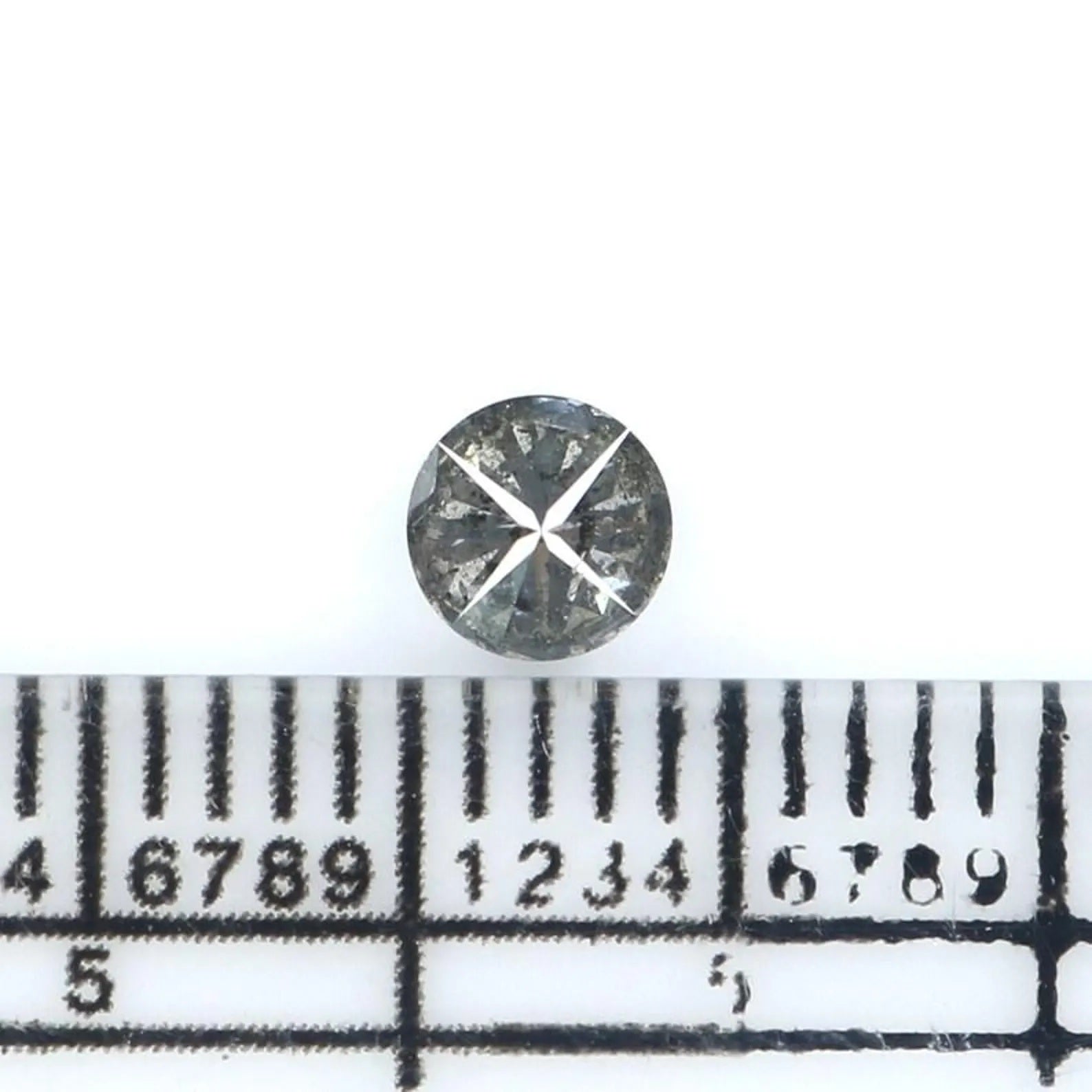 0.29 CT Natural Loose Round Shape Diamond Salt And Pepper Round Diamond 4.20 MM Natural Black Grey Color Round Brilliant Cut Diamond NQ2316