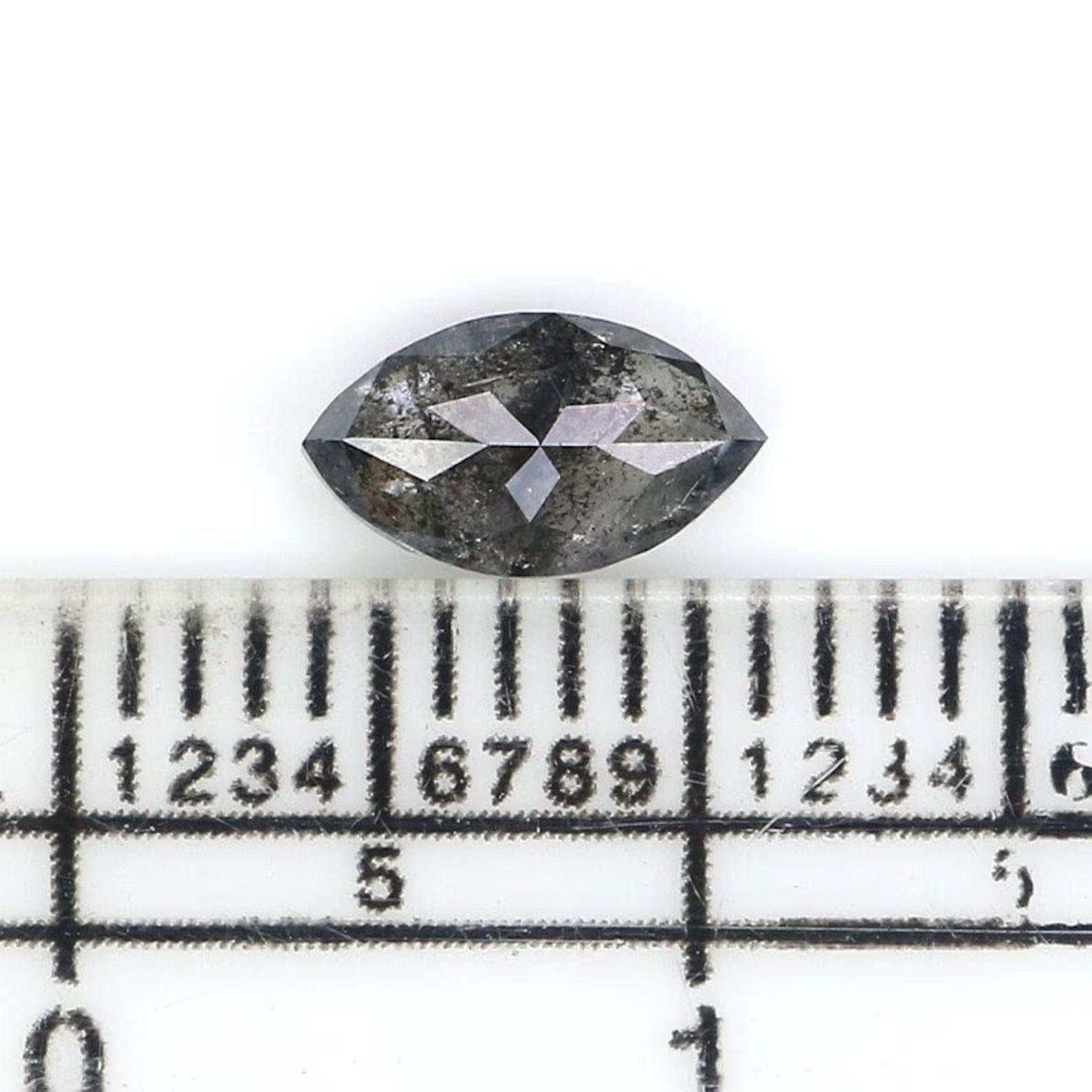 0.59 CT Natural Loose Marquise Shape Diamond Salt And Pepper Marquise Diamond 7.50 MM Black Grey Color Marquise Rose Cut Diamond NQ2434