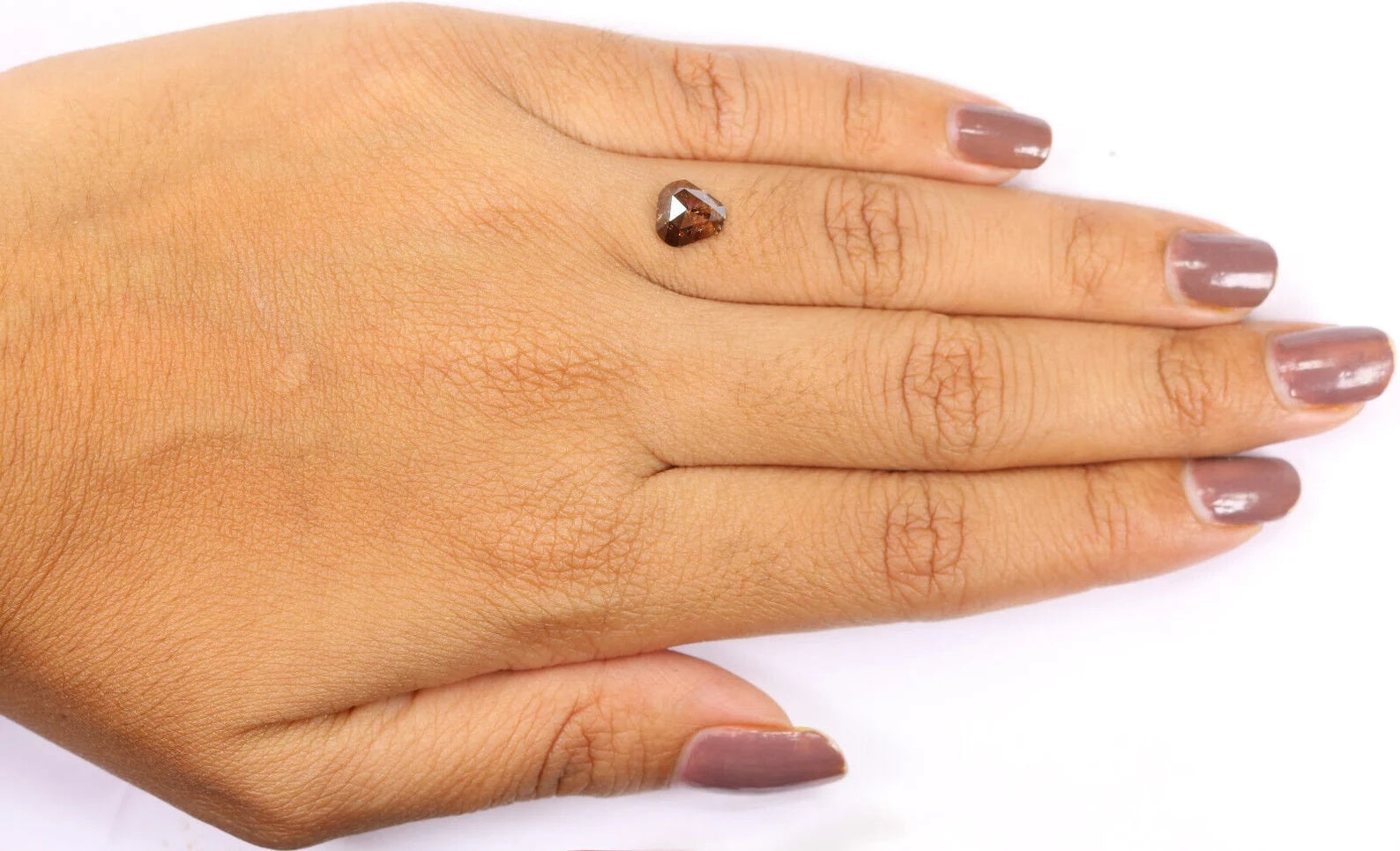 0.88 CT Natural Loose Triangle Diamond Brown Color Diamond Natural Loose Diamond 6.90 MM Triangle Cut Diamond Triangle Shape Diamond NQ7866