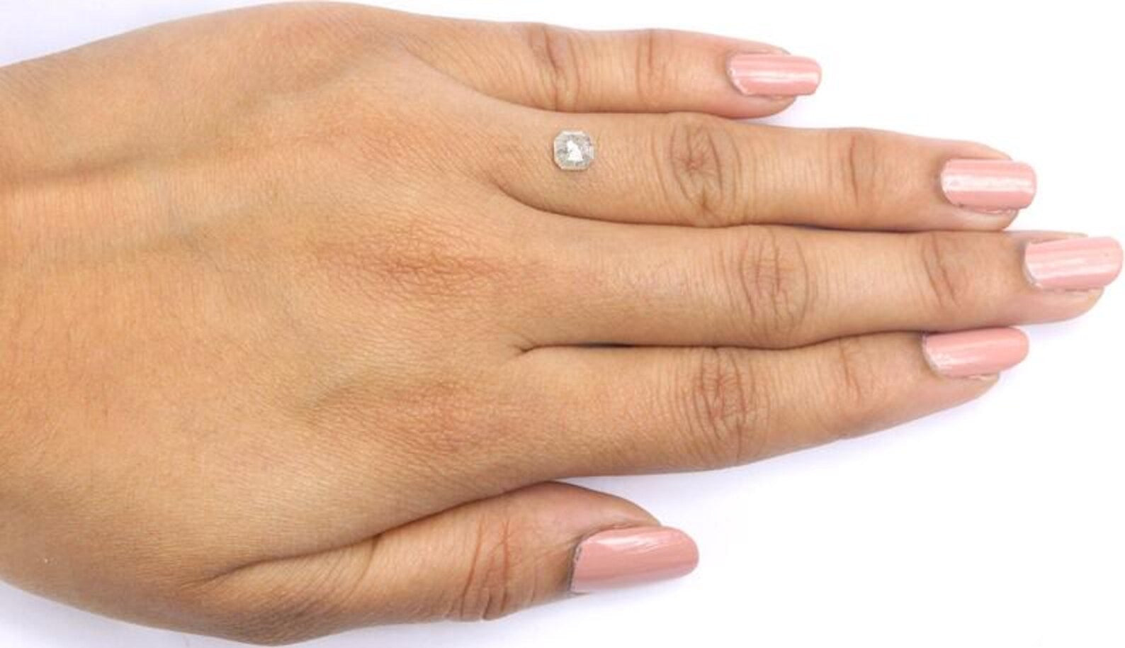 0.65 CT Natural Loose Radiant Shape Diamond J Color Radiant Diamond 4.90 MM Natural Loose Yellow Grey Color Radiant Rose Cut Diamond NQ6506