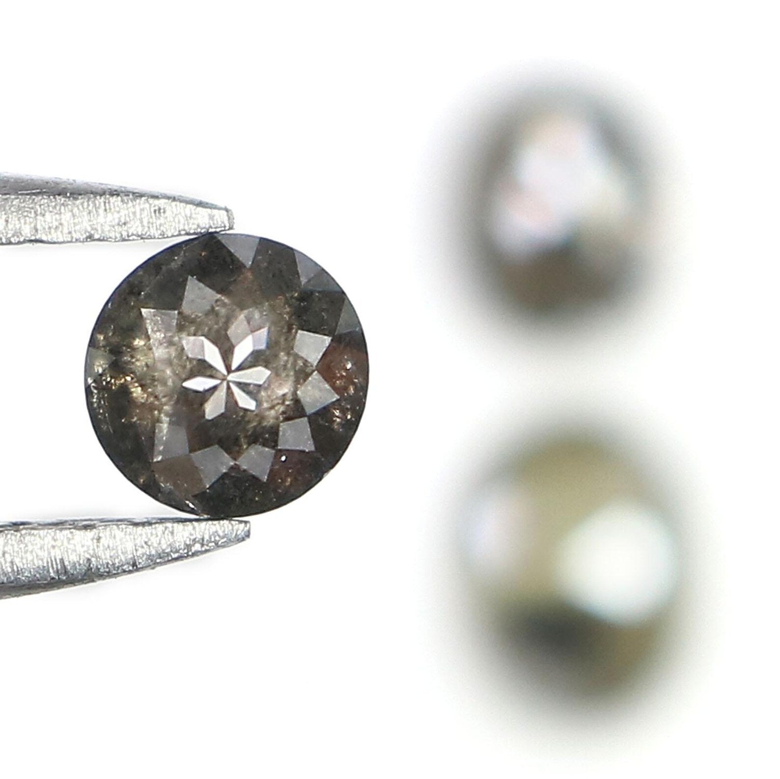 0.93 Ct Natural Loose Mix Shape Diamond Salt And Pepper Mix Shape Diamond 3.85 MM Natural Black Gray Color Mix Shape Rose Cut Diamond QN1095