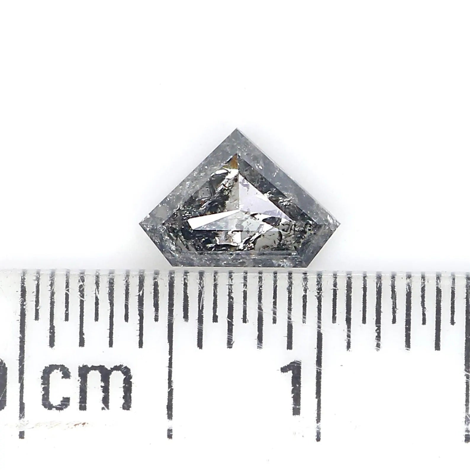 0.60 CT Natural Loose Shield Shape Diamond Salt And Pepper Shield Cut Diamond 4.70 MM Natural Loose Diamond Black Grey Shield Diamond QN756
