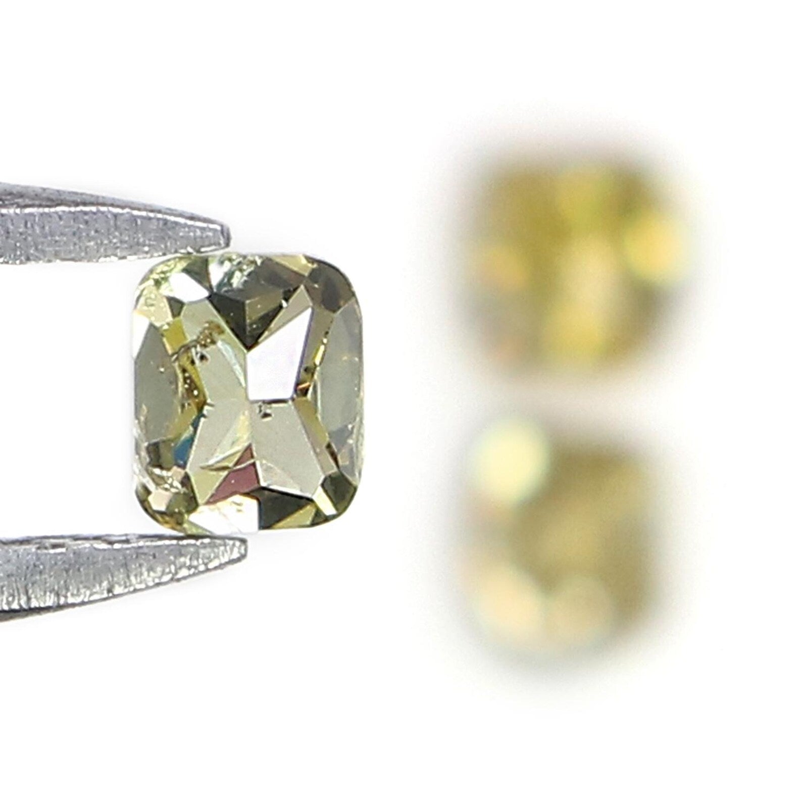 0.54 Ct Natural Loose Cushion Cut Diamond Yellow Color Cushion Cut Diamond 2.95 MM Natural Loose Green Cushion Brilliant Cut Diamond NQ1728