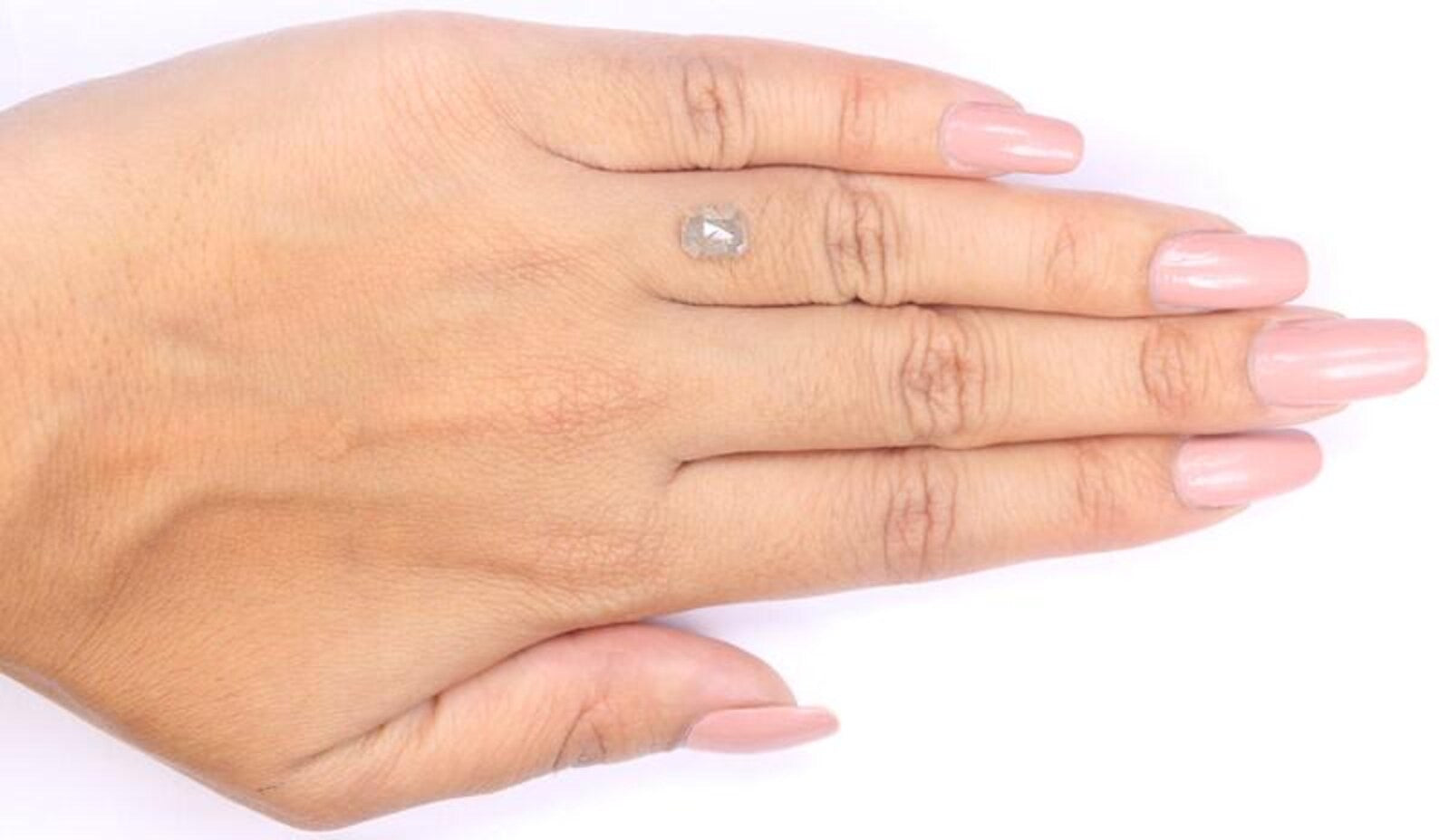 1.26 CT Natural Loose Emerald Shape Diamond Grey Color Emerald Cut Diamond 6.95 MM Natural Loose Grey Color Emerald Rose Cut Diamond NQ700