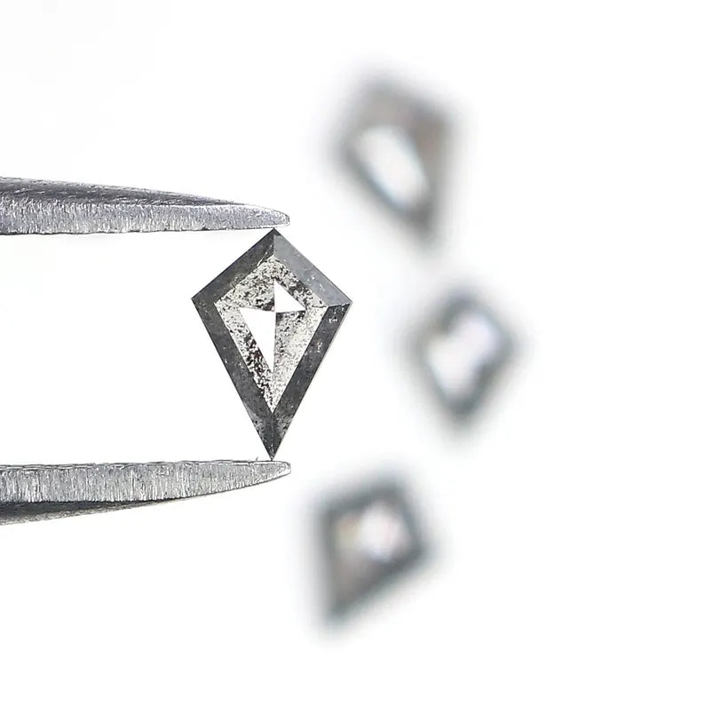 0.65 CT Natural Loose Kite Shape Diamond Salt And Pepper Kite Cut Diamond 5.35 MM Natural Loose Kite Cut Black Grey Color Diamond NQ2408