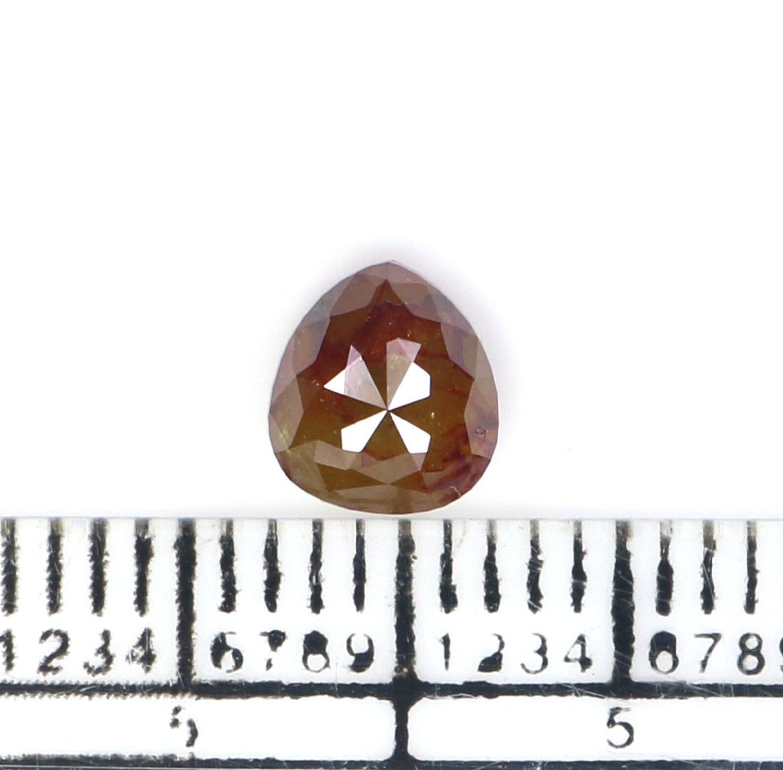 0.95 CT Natural Loose Heart Diamond Brown Color Diamond Natural Loose Diamond 5.85 MM Heart Rose Cut Diamond Heart Shape Diamond NQ2384