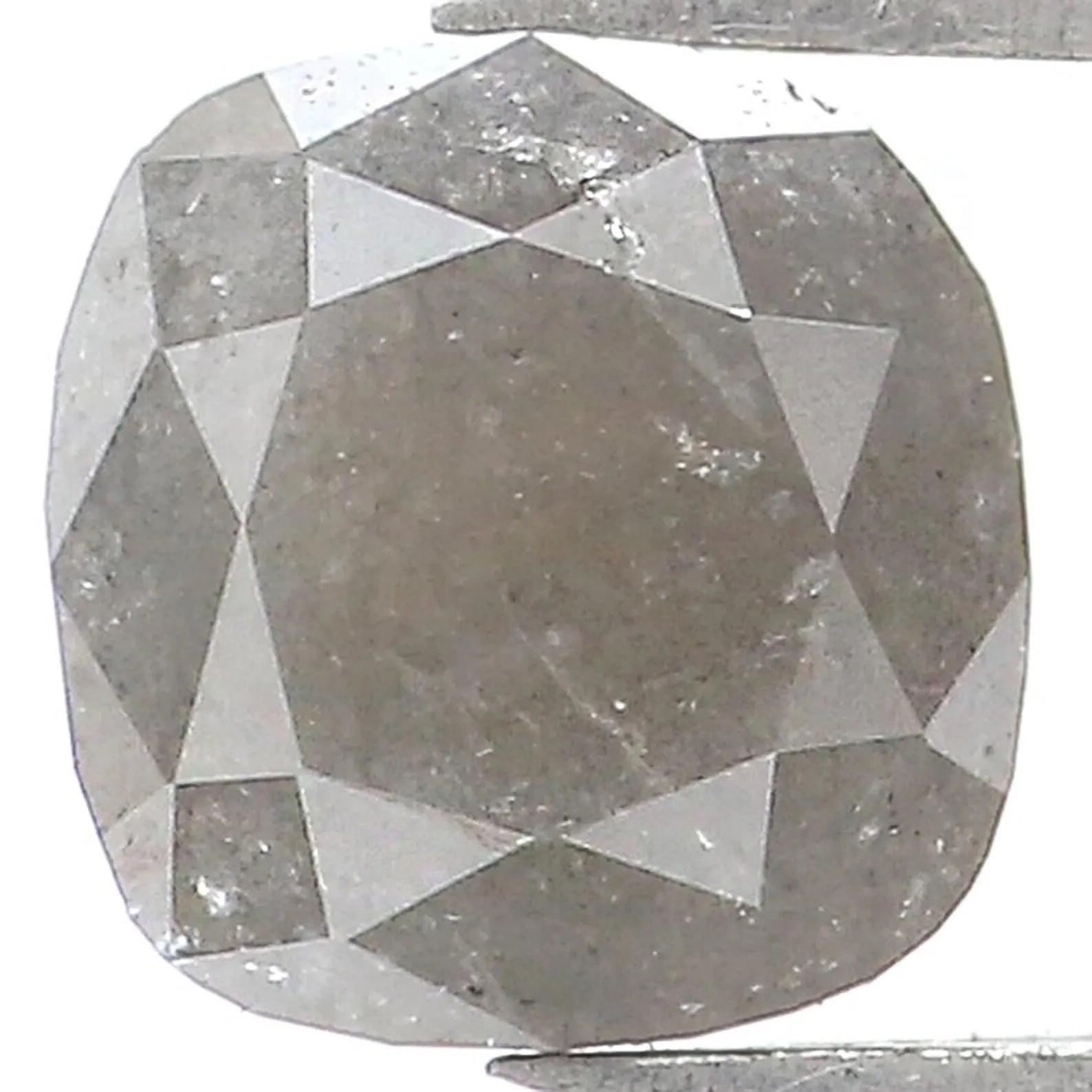 0.65 Ct Natural Loose Cushion Shape Diamond Salt And Pepper Cushion Diamond 4.80 MM Natural Black Grey Color Cushion Rose Cut Diamond NQ1768