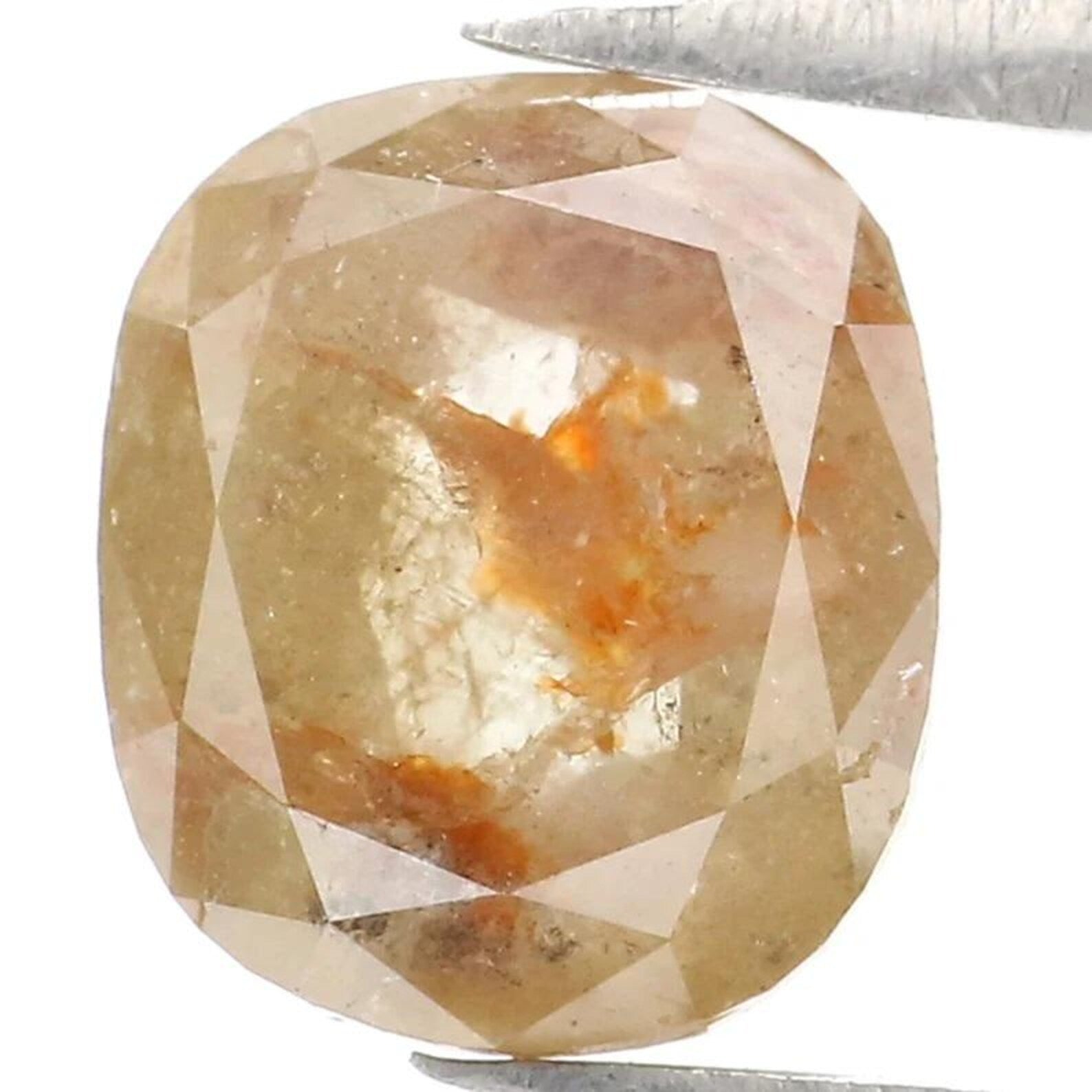 2.19 CT Natural Loose Oval Shape Diamond Brown Color Oval Cut Diamond 8.15 MM Natural Loose Diamond Yellow Color Oval Rose Cut Diamond NQ321