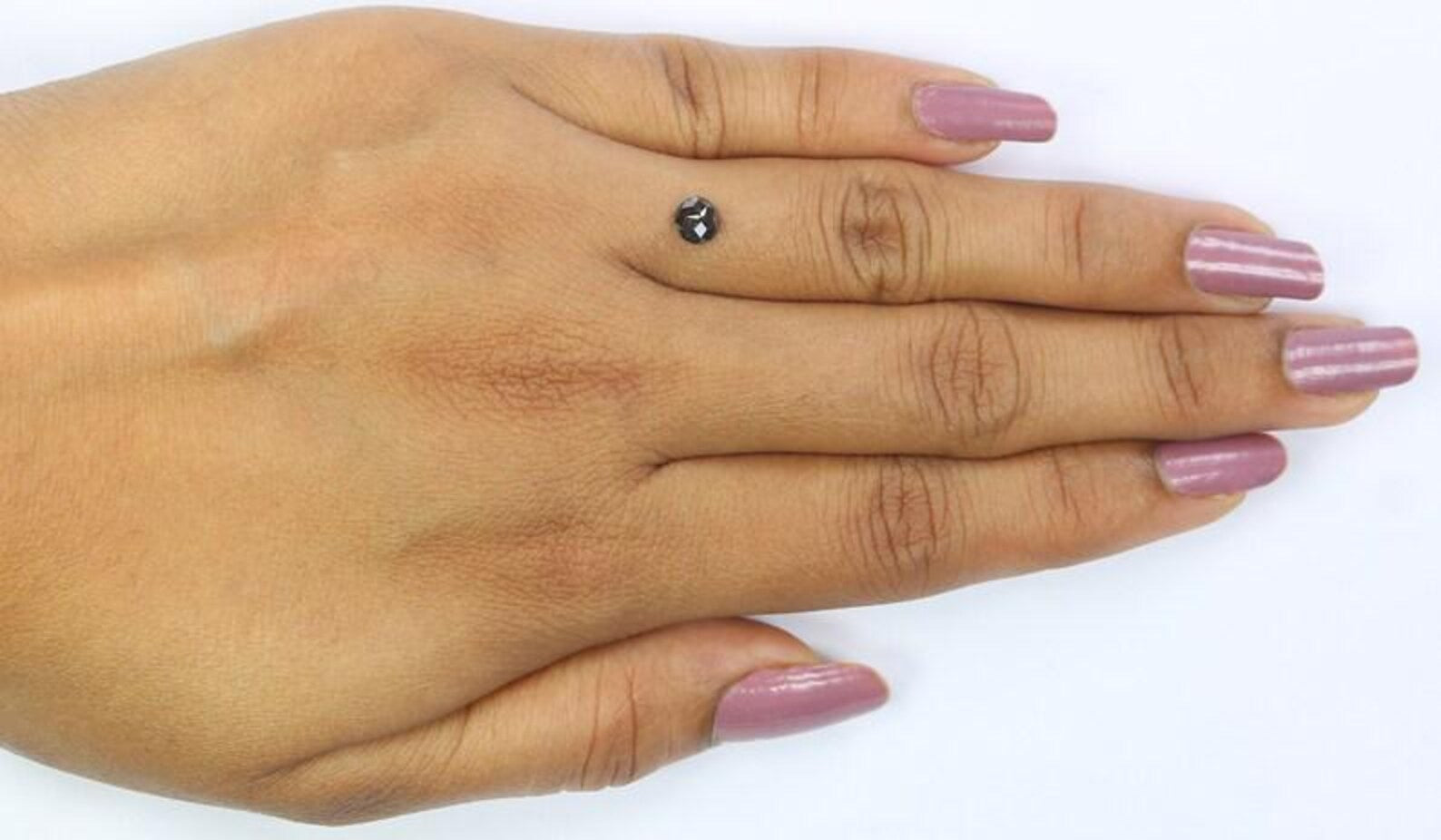0.46 Ct Natural Loose Round Shape Diamond Salt And Pepper Round Cut Diamond 4.65 MM Natural Black Gray Color Round Rose Cut Diamond NQ2313