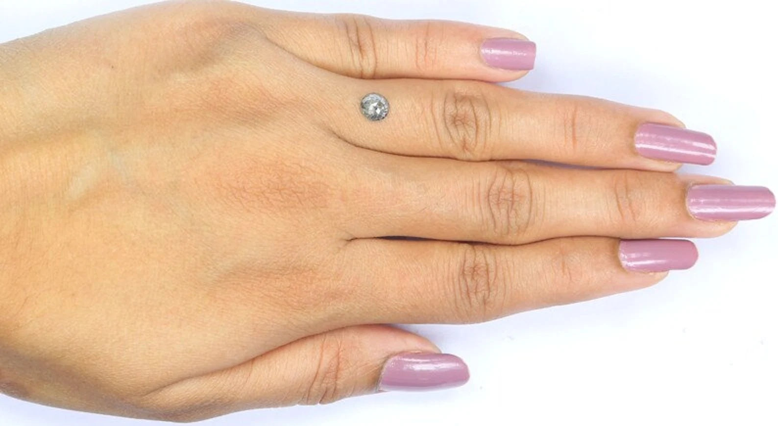 0.63 CT Natural Loose Round Shape Diamond Salt And Pepper Round Diamond 5.40 MM Natural Loose Black Grey Color Round Rose Cut Diamond NQ2146