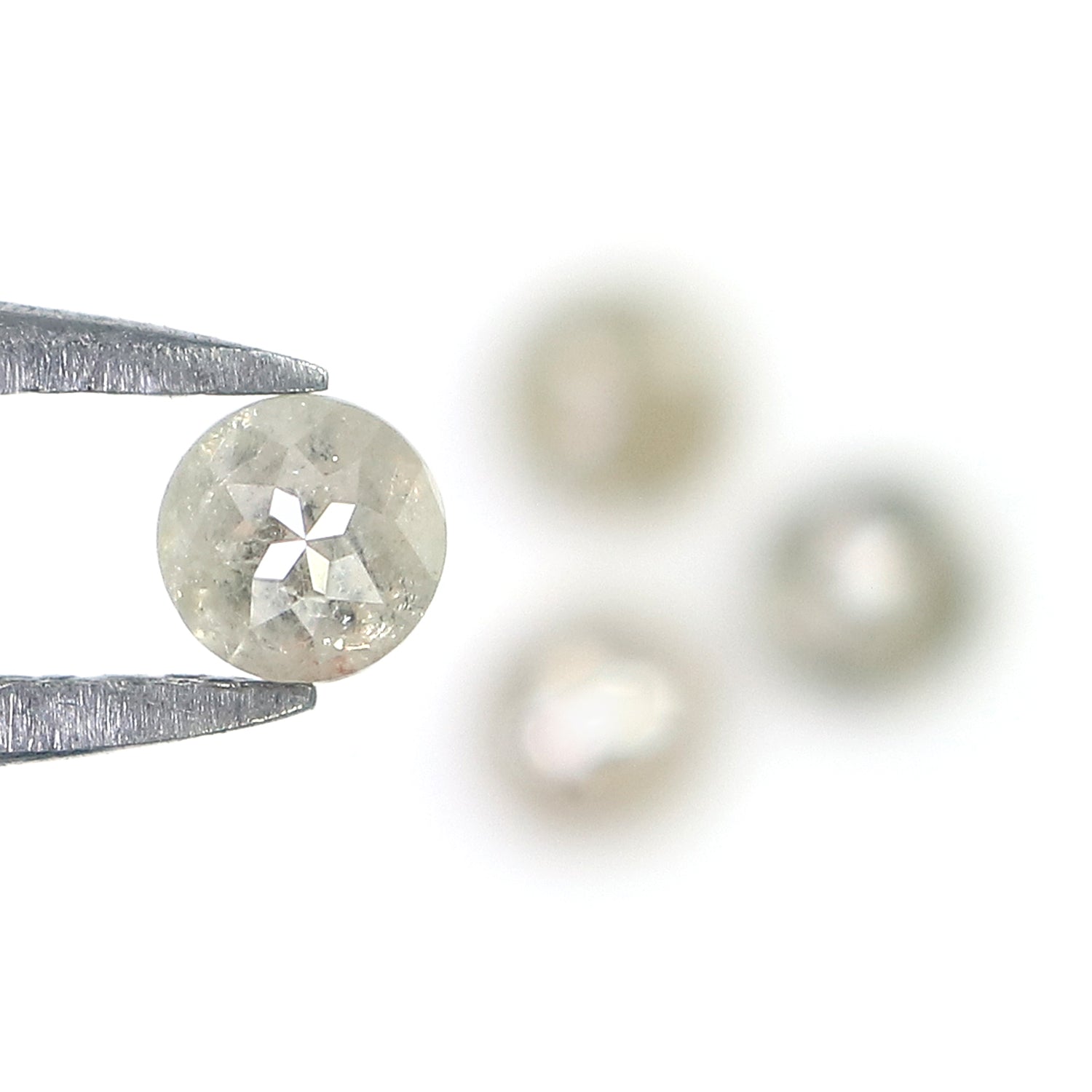 0.85 CT Natural Loose Round Rose Cut Diamond Grey Color Round Shape Diamond 3.50 MM Natural Loose Grey Color Round Rose Cut Diamond LQ6332