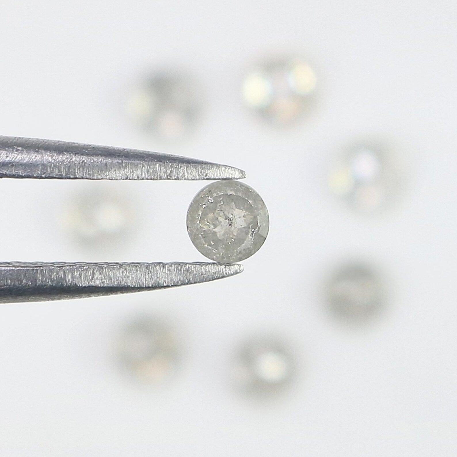 1.20 CT Natural Loose Round Shape Diamond Grey Color Round Diamond 3.05 MM Natural Loose Diamond Grey Color Round Rose Cut Diamond NQ2569