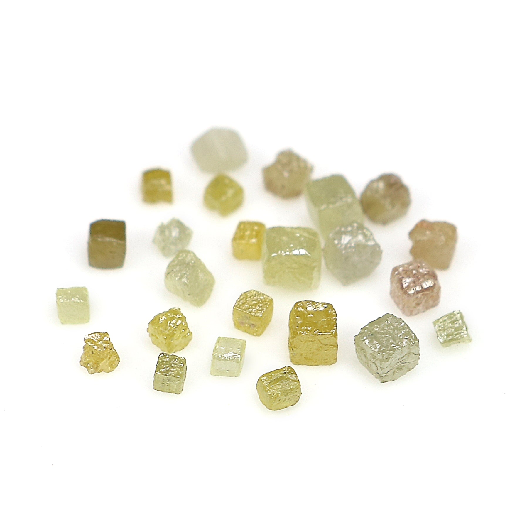 Natural Loose Rough Cube Shape Diamond Mix Color Rough Cut Diamond 1.60 to 1.90 MM 1.00 Ct Scoop Uncut Rough Cube Irregular Cut Diamond Q139