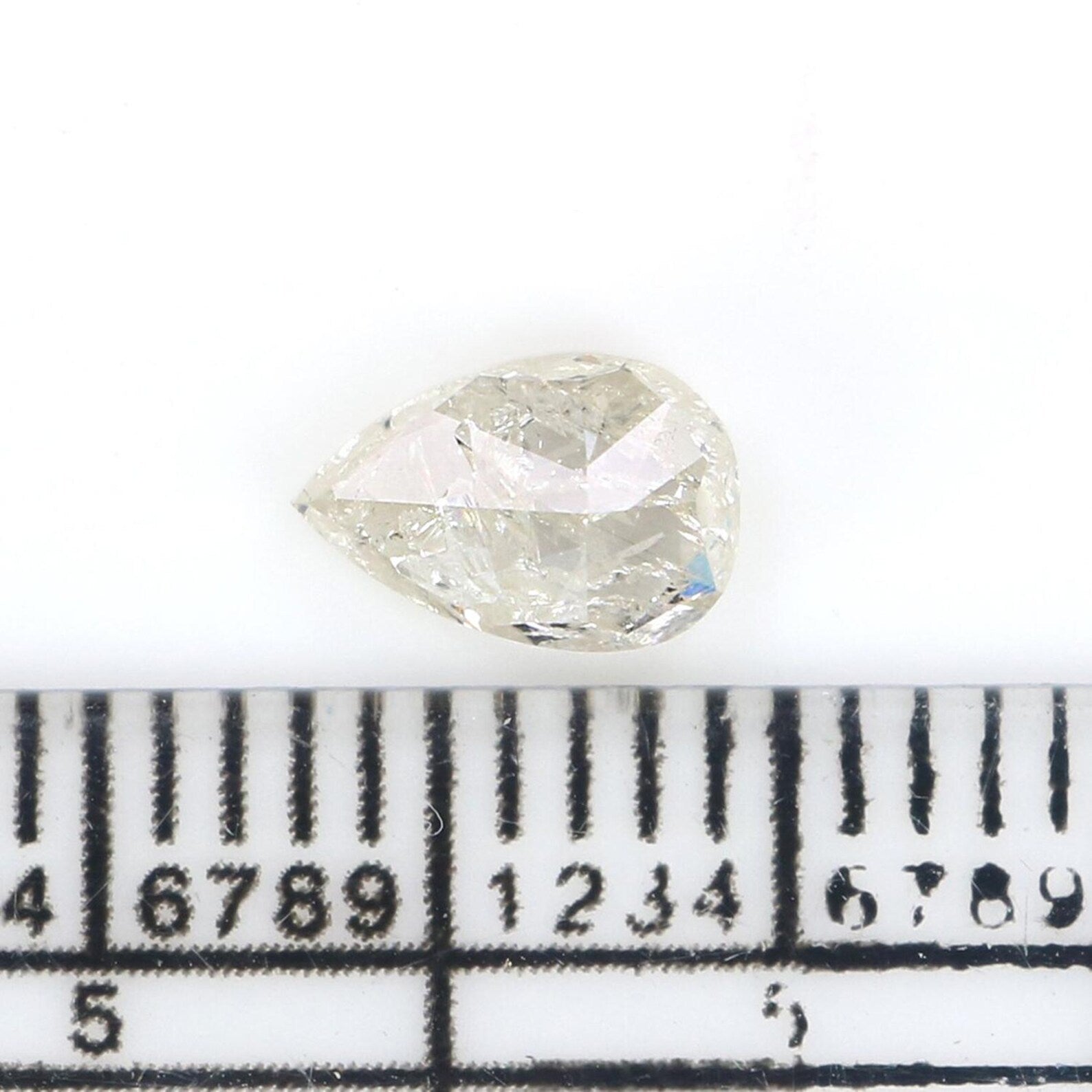 0.66 CT Natural Loose Pear Shape Diamond Yellow Color Pear Cut Diamond 6.60 MM Natural Grey Color Diamond Pear Brilliant Cut Diamond NQ7419