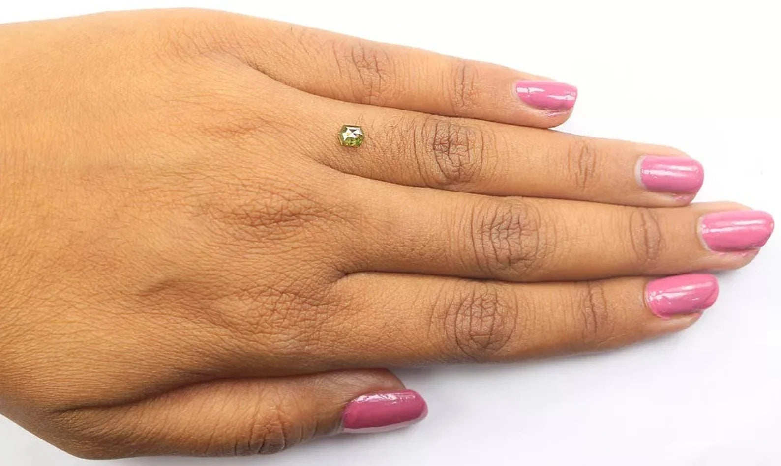 0.42 Ct Natural Loose Hexagon Shape Diamond Green Color Hexagon Cut Diamond 4.90 MM Natural Loose Diamond Hexagon Rose Cut Diamond NQ1487