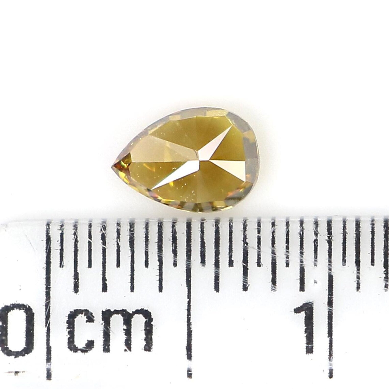 0.44 Ct Natural Loose Pear Shape Diamond Brown Color Pear Cut Diamond 5.25 MM Natural Loose Brown Color Pear Brilliant Cut Diamond QNB9828