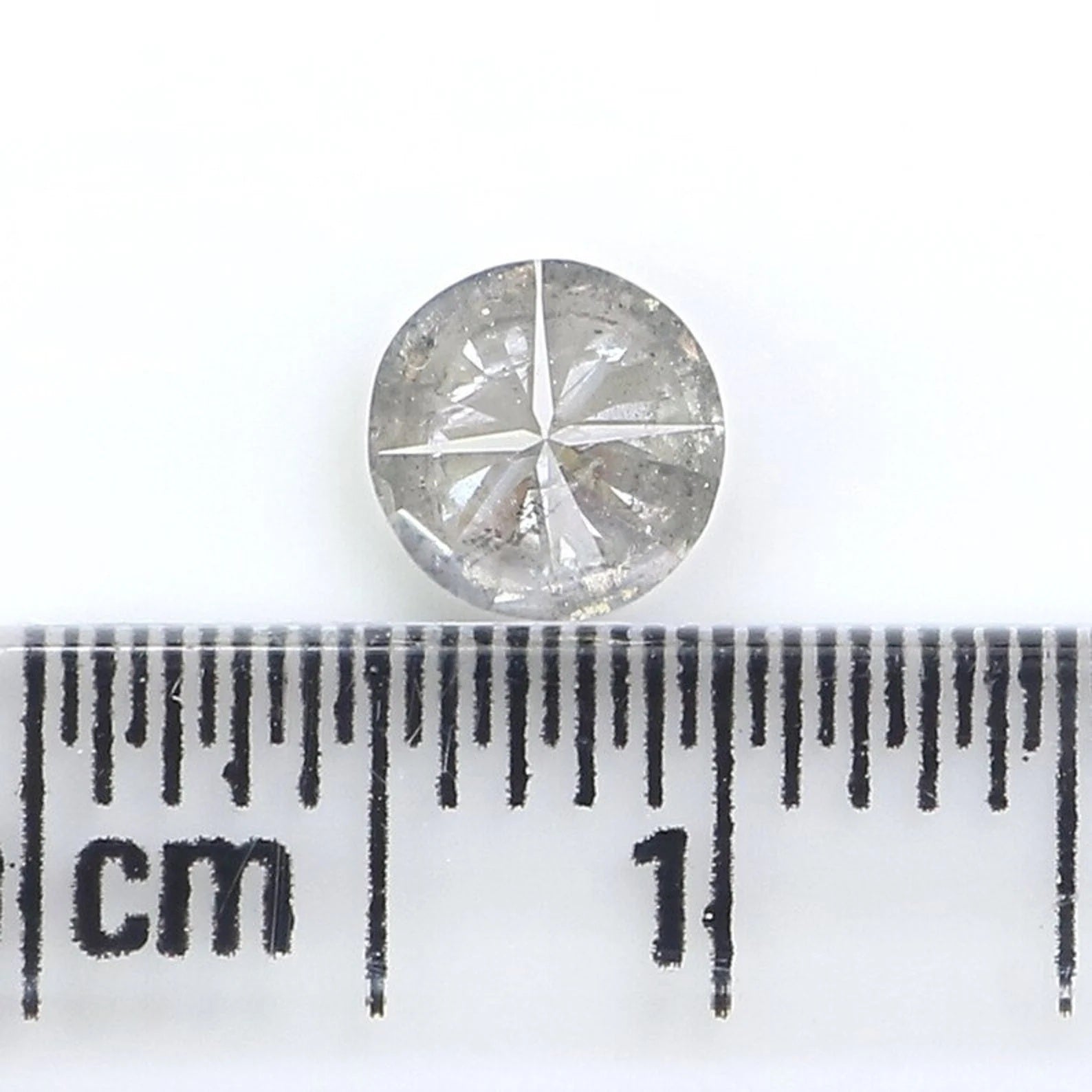 0.52 CT Natural Loose Round Shape Diamond Salt And Pepper Round Diamond 5.30 MM Natural Black Grey Color Round Brilliant Cut Diamond NQ1134