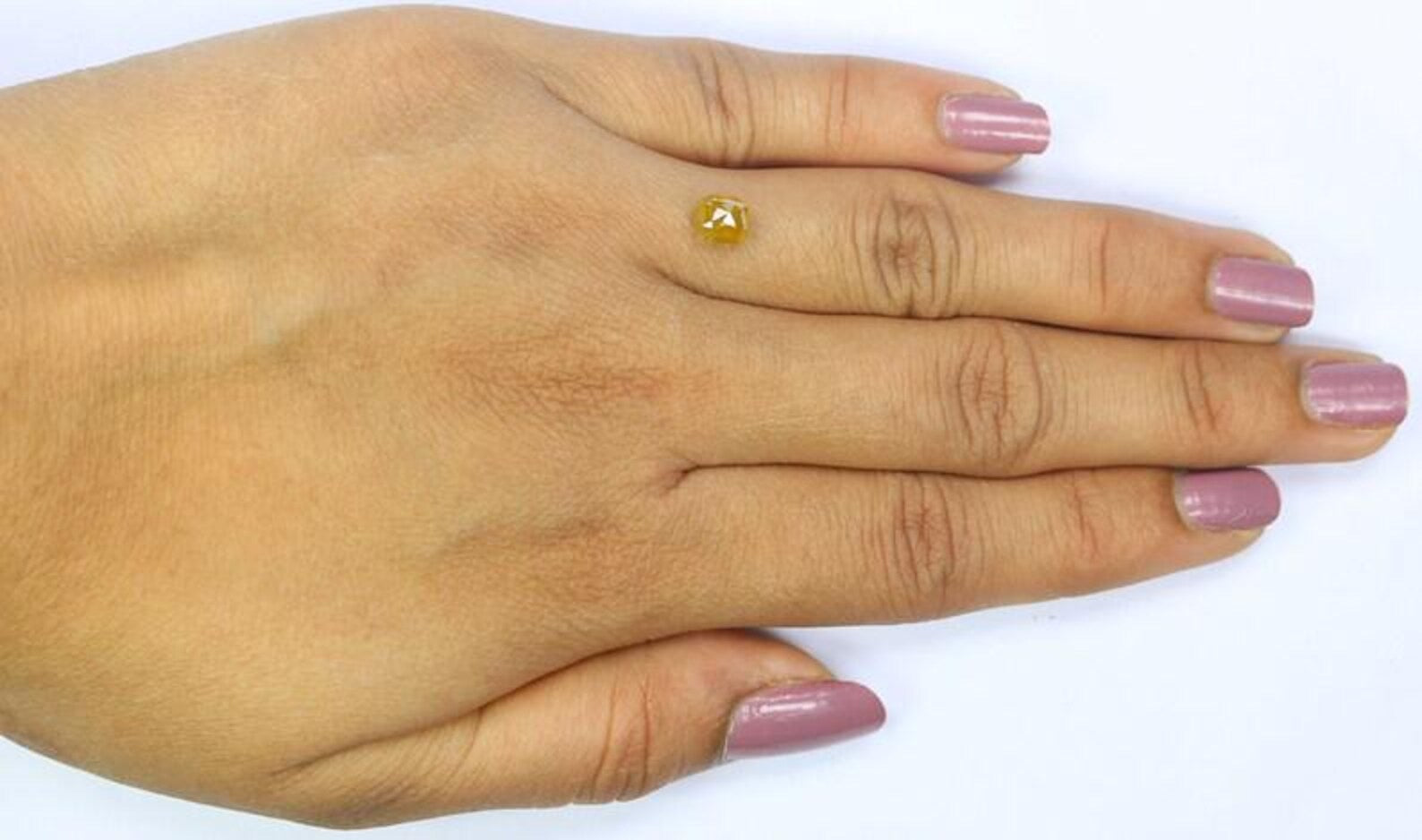 1.08 CT Natural Loose Cushion Shape Diamond Yellow Color Cushion Cut Diamond 5.60 MM Natural Loose Cushion Shape Rose Cut Diamond NQ2213