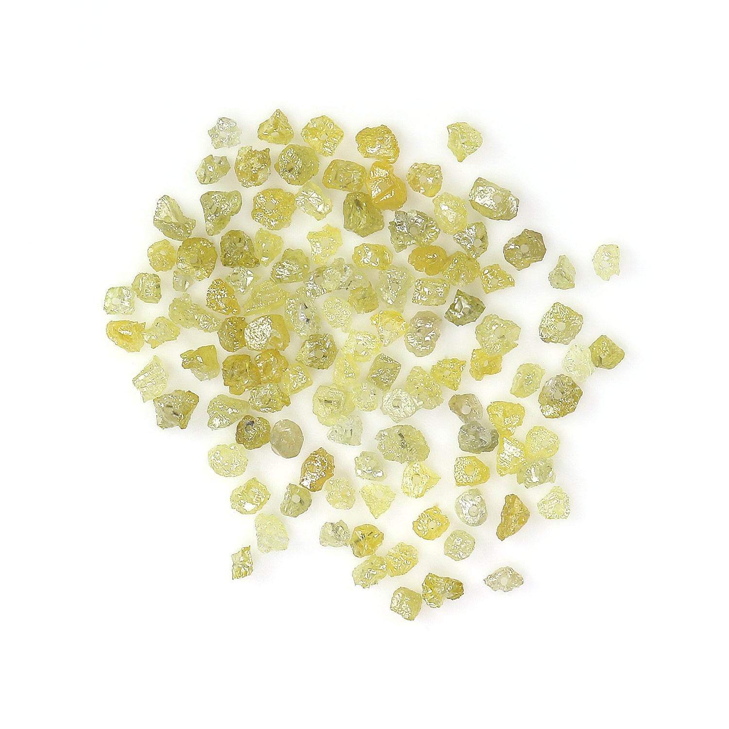 Natural Loose Rough Shape Diamond Yellow Color Rough Bead Cut Diamond 2.00 Ct Lot Uncut Drilled Bead Rough Irregular Cut Bead Diamond Q77