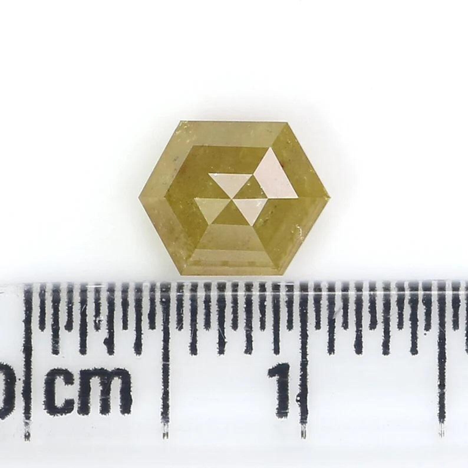 1.10 CT Natural Loose Hexagon Shape Diamond Yellow Color Hexagon Cut Diamond 6.95 MM Natural Loose Diamond Hexagon Rose Cut Diamond NQ766