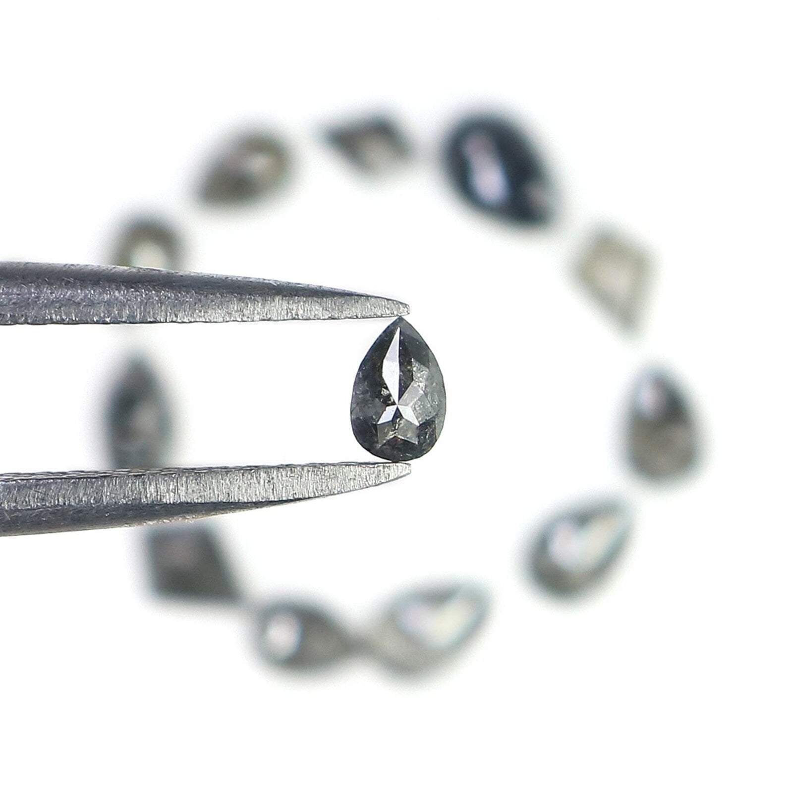 1.10 CT Natural Loose Mix Shape Diamond Salt And Pepper Mix Shape Diamond 3.40 MM Natural Loose Diamond Black Grey Mix Shape Diamond NQ2385