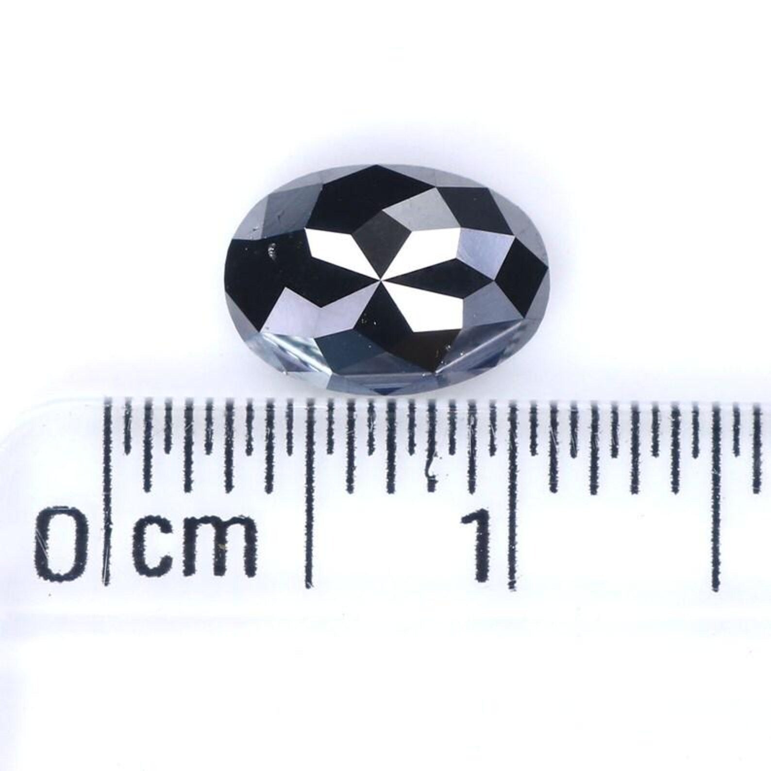1.15 CT Natural Loose Oval Shape Diamond Black Color Oval Cut Diamond 8.00 MM Natural Loose Diamond Black Color Oval Rose Cut Diamond QN1980