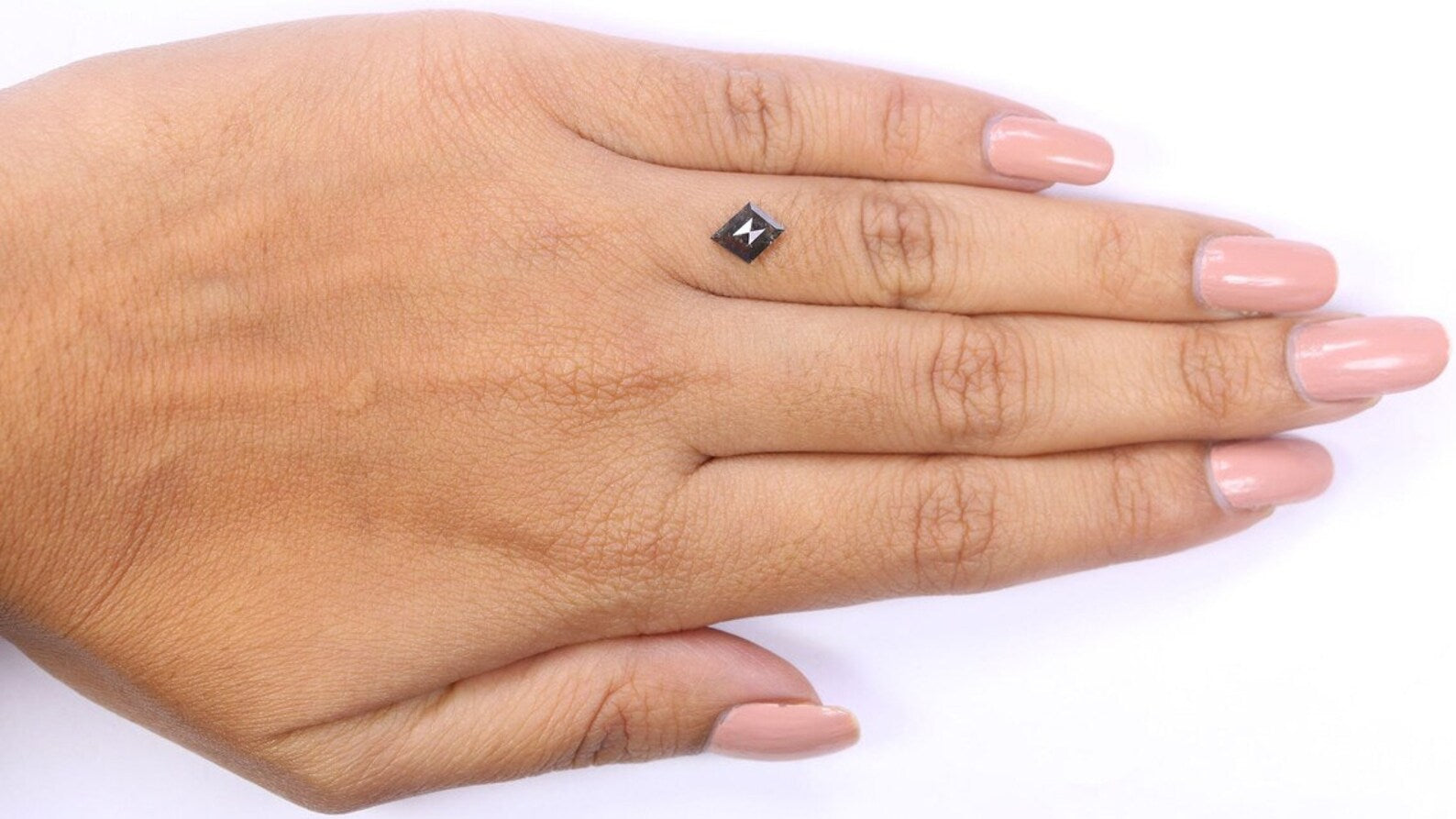 0.68 Ct Natural Loose Antique Shape Diamond Salt And Pepper Antique Diamond 7.99 MM Natural Black Grey Color Antique Rose Cut Diamond NQ1973