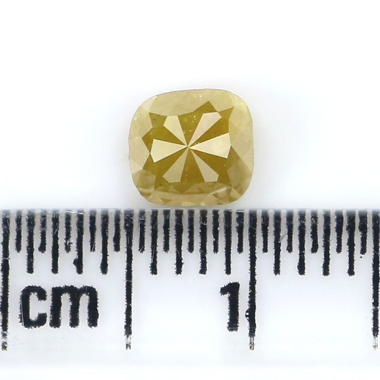 0.71 CT Natural Loose Cushion Shape Diamond Yellow Color Cushion Cut Diamond 5.05 MM Natural Loose Diamond Cushion Rose Cut Diamond NQ8064