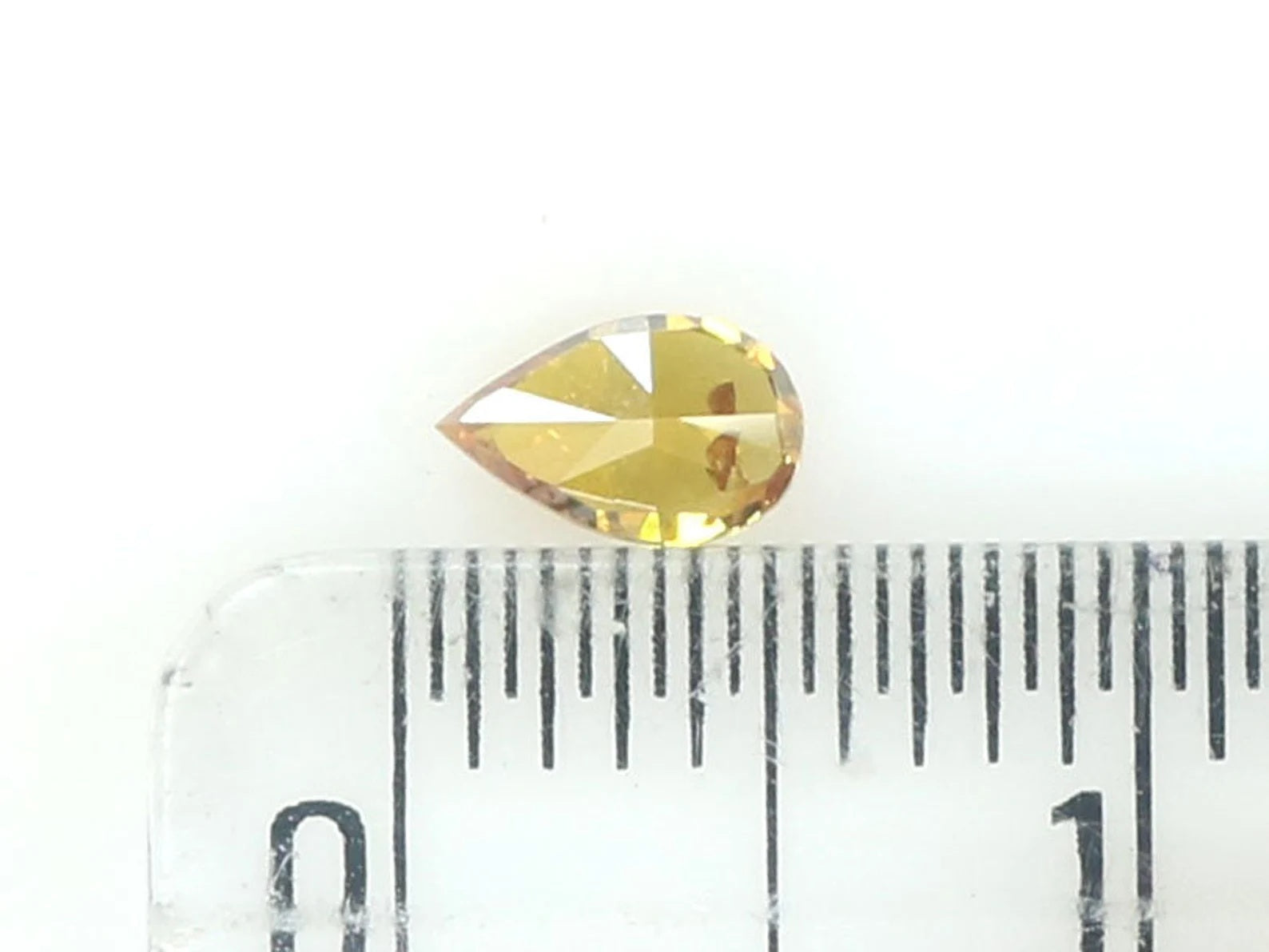 0.24 Ct Natural Loose Pear Diamond Yellowish Brown Color Pear Shape Diamond 4.95 MM Natural Loose Diamond Pear Brilliant Cut Diamond N9830