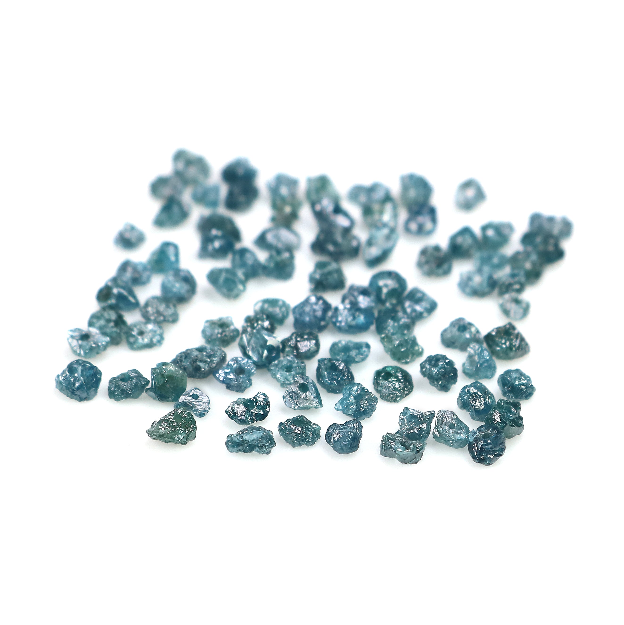 Natural Loose Rough Bead Shape Diamond Blue Color Rough Bead Cut Diamond 5.00 Ct Lot Uncut Drilled Bead Rough Irregular Cut Diamond Q80-1