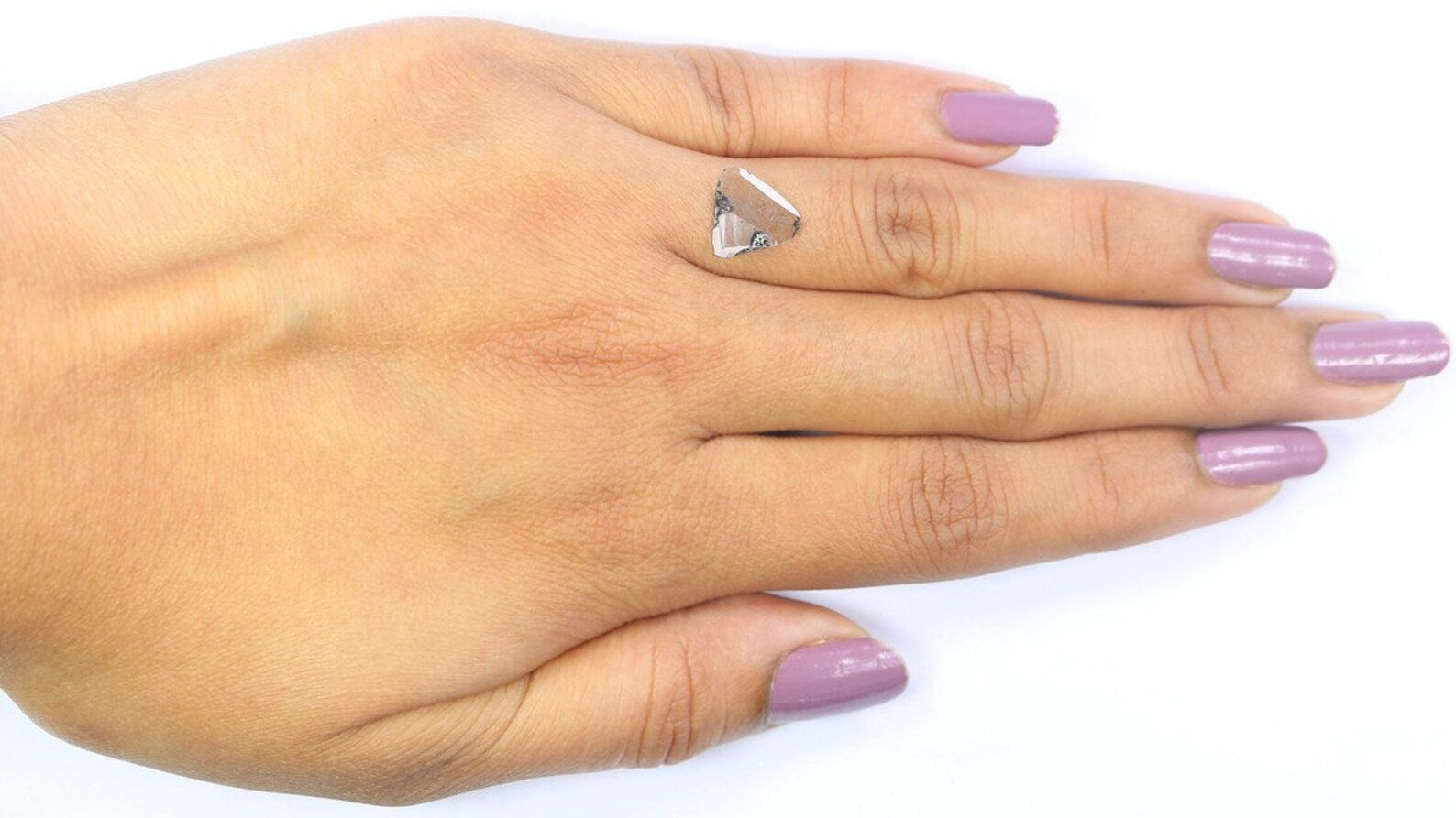 0.55 CT Natural Loose Slice Shape Diamond Grey Color Slice Diamond 9.50 MM Natural Loose Diamond Slice Shape Irregular Cut Diamond NQ8855