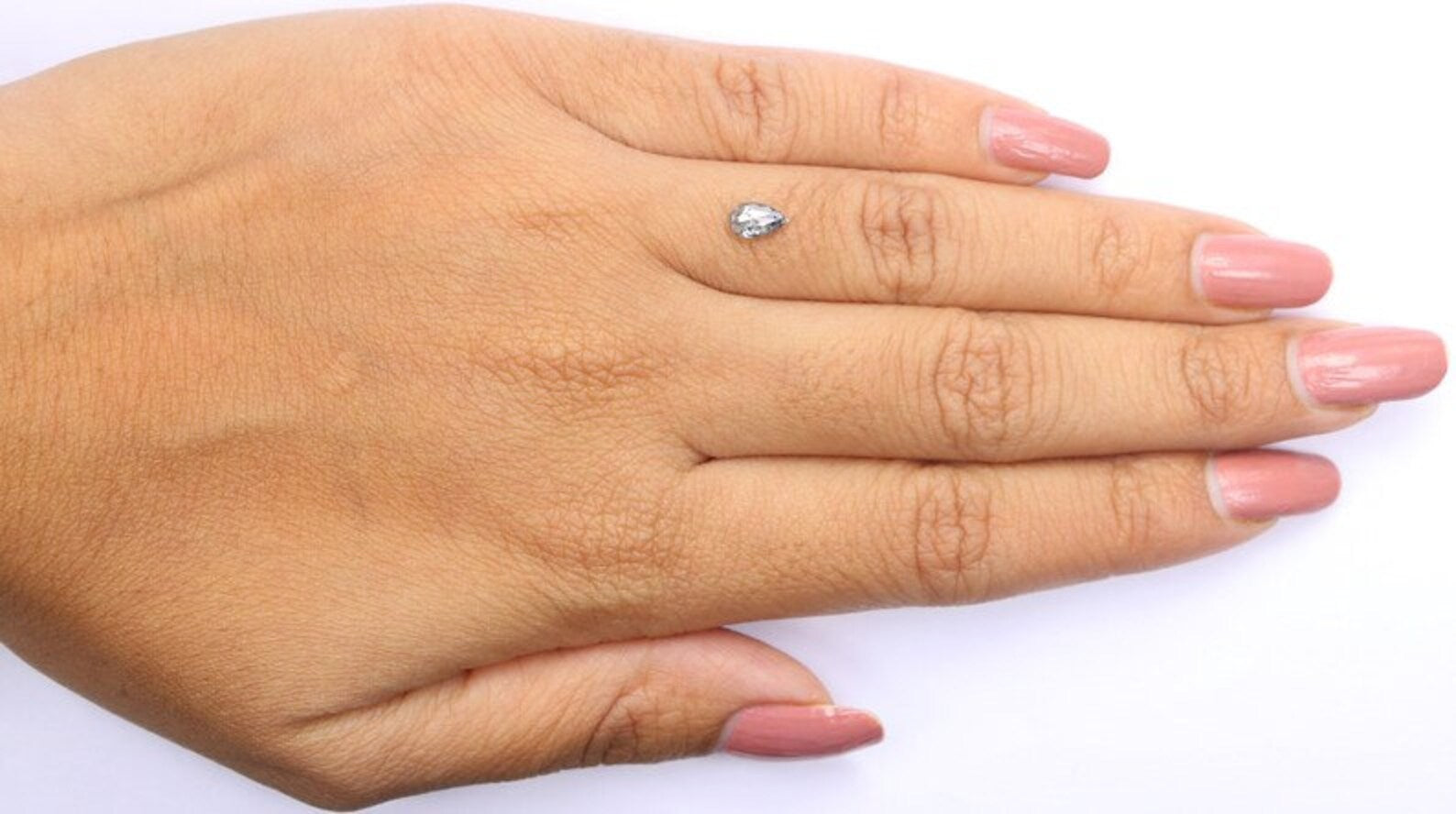 0.42 CT Natural Loose Pear Shape Diamond Salt And Pepper Pear Diamond 6.10 MM Natural Loose Black Grey Color Pear Rose Cut Diamond NQ1900