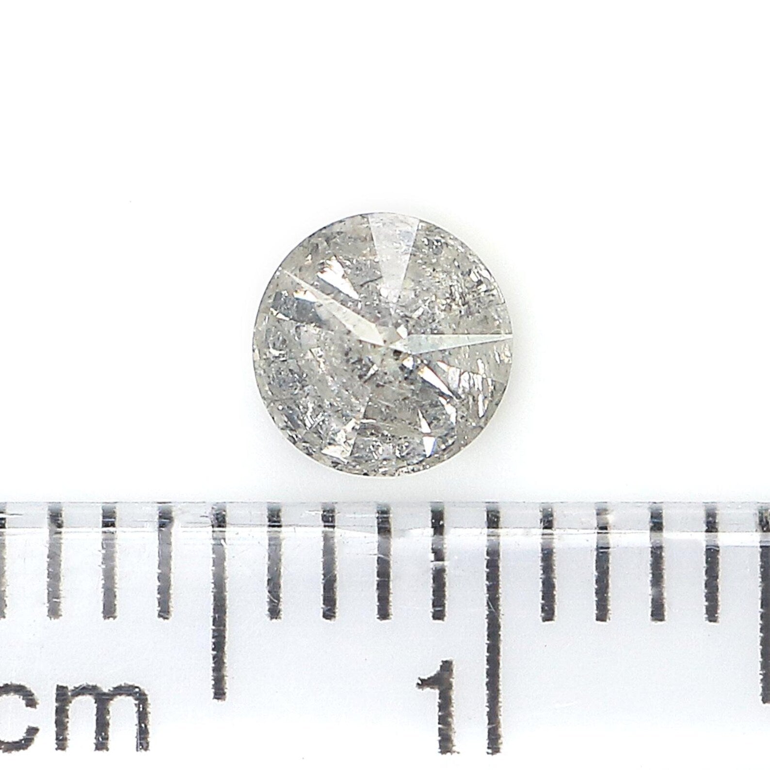 0.52 CT Natural Loose Round Shape Diamond Salt And Pepper Round Diamond 4.80 MM Natural Diamond Grey Color Round Brilliant Cut Diamond NQ805
