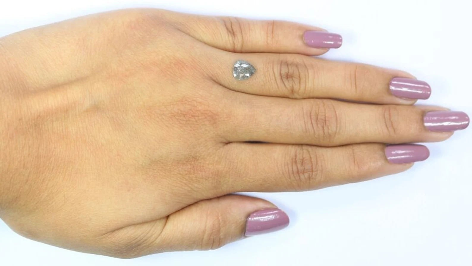 0.86 Ct Natural Loose Heart Shape Diamond Salt And Pepper Heart Cut Diamond 7.60 MM Natural Diamond Grey Color Heart Rose Cut Diamond NQ8437