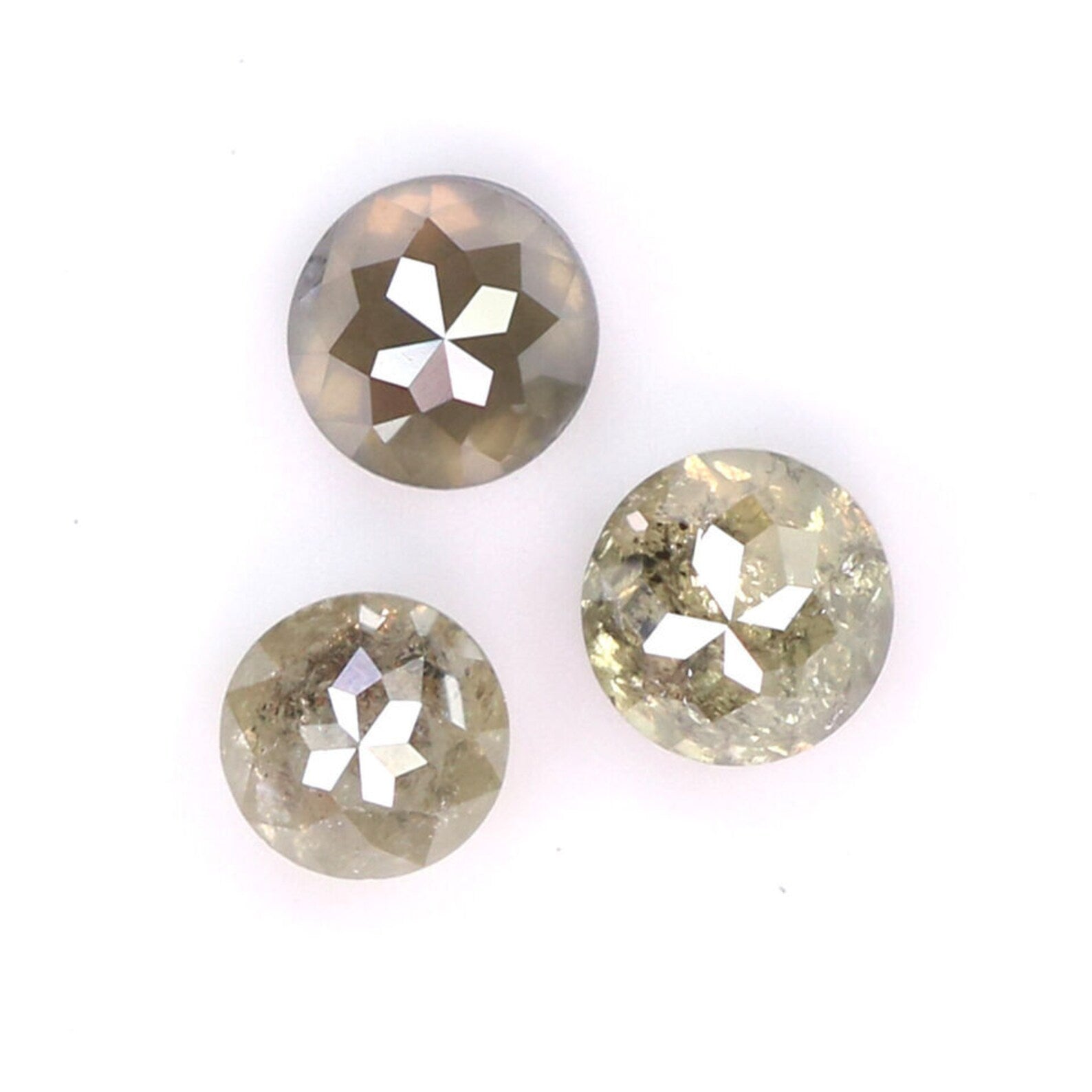 0.88 CT Natural Loose Round Diamond Grey Color Rose Cut Diamond Natural Loose Diamond 3.50 MM Rose Cut Diamond Round Shape Diamond NQ7882