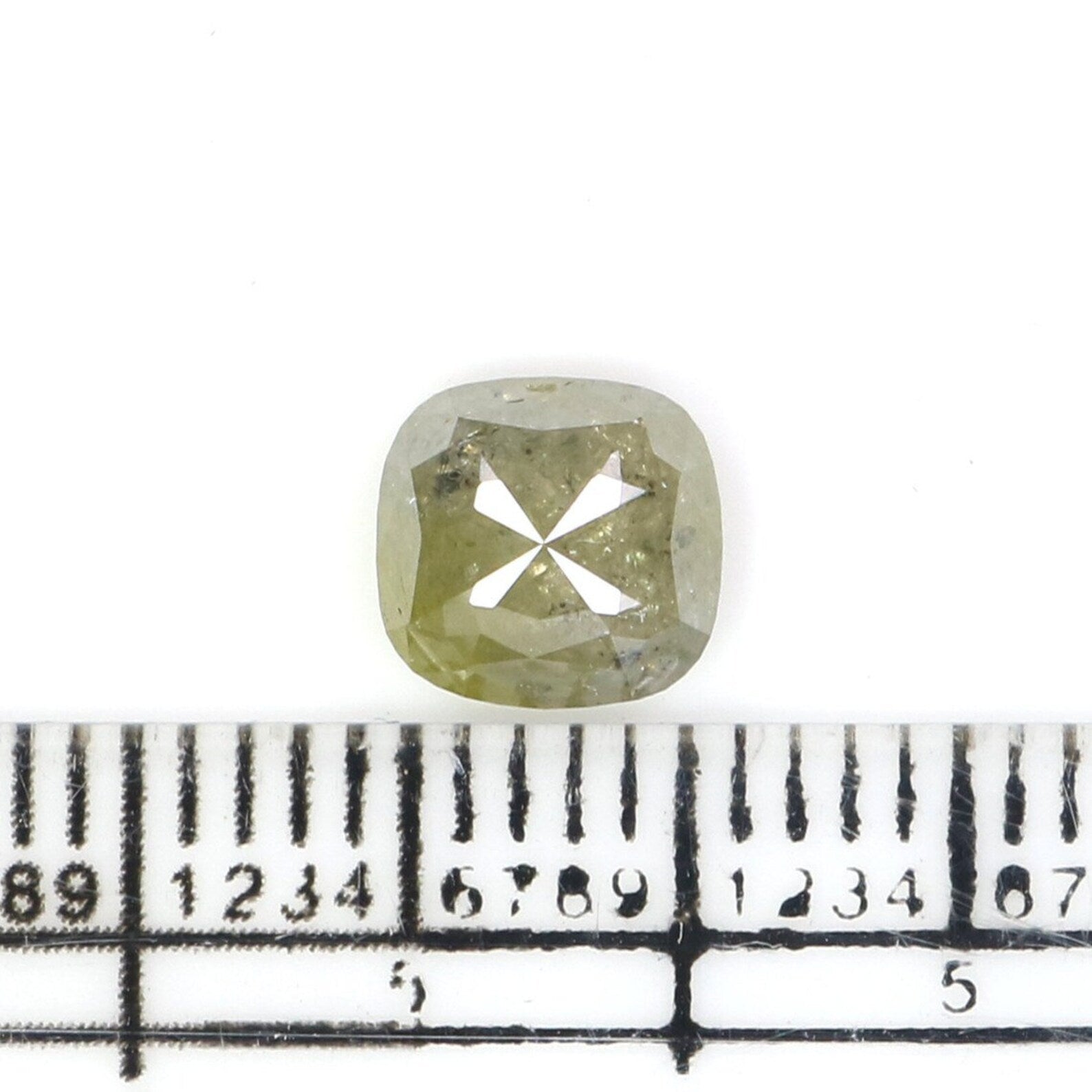 1.20 CT Natural Loose Cushion Shape Diamond Green Color Cushion Cut Diamond 6.35 MM Natural Loose Diamond Cushion Rose Cut Diamond NQ2378