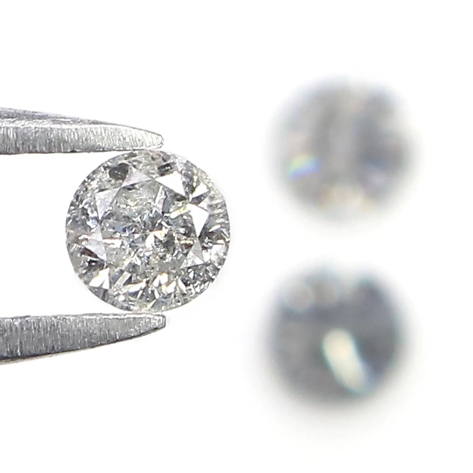 0.56 Ct Natural Loose Round Shape Diamond Salt And Pepper Round Diamond 3.50 MM Natural Black Grey Color Round Brilliant Cut Diamond NQ8397