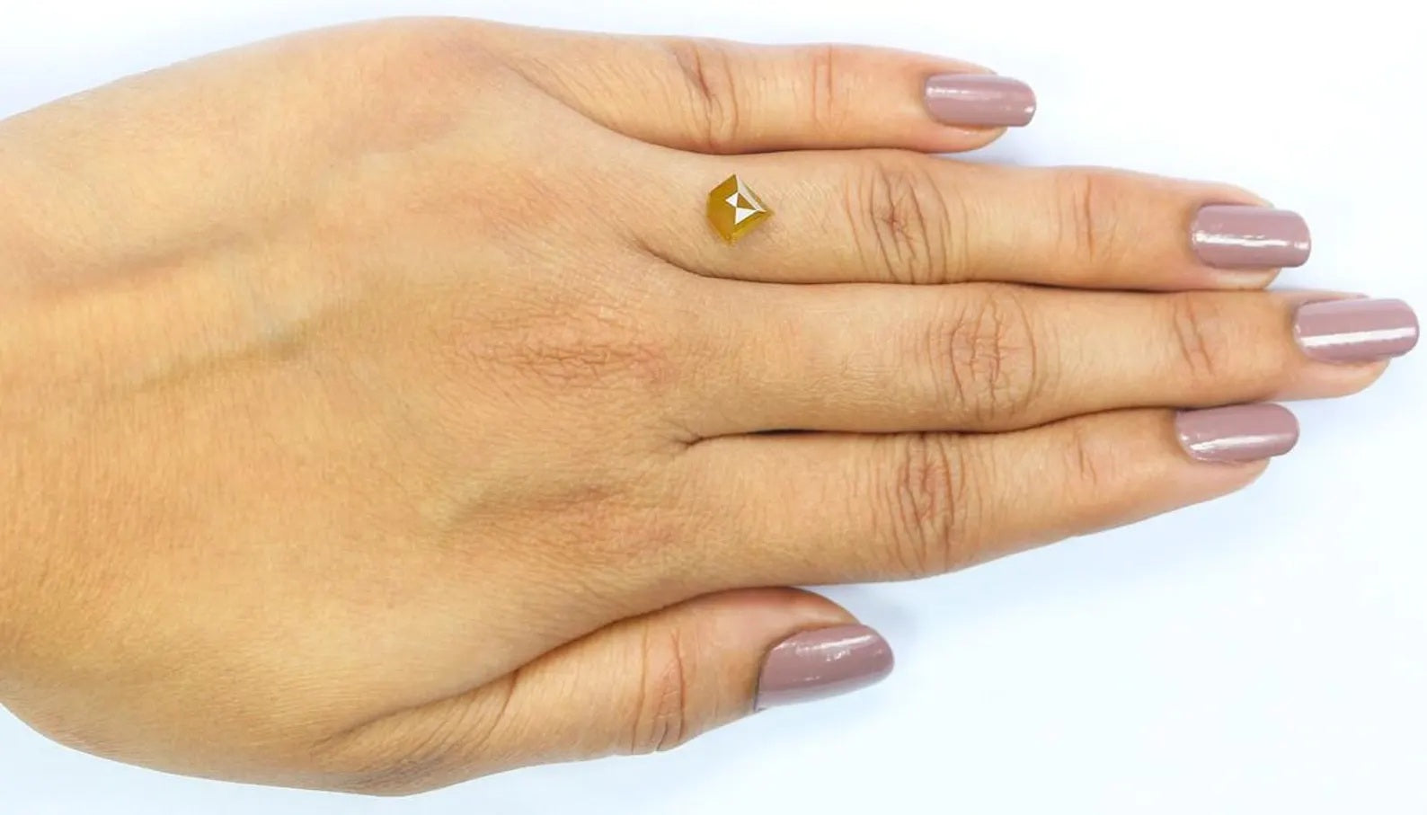 1.12 CT Natural Loose Shield Shape Diamond Yellow Color Shield Diamond 7.10 MM Natural Diamond Yellow Color Shield Rose Cut Diamond NQ569