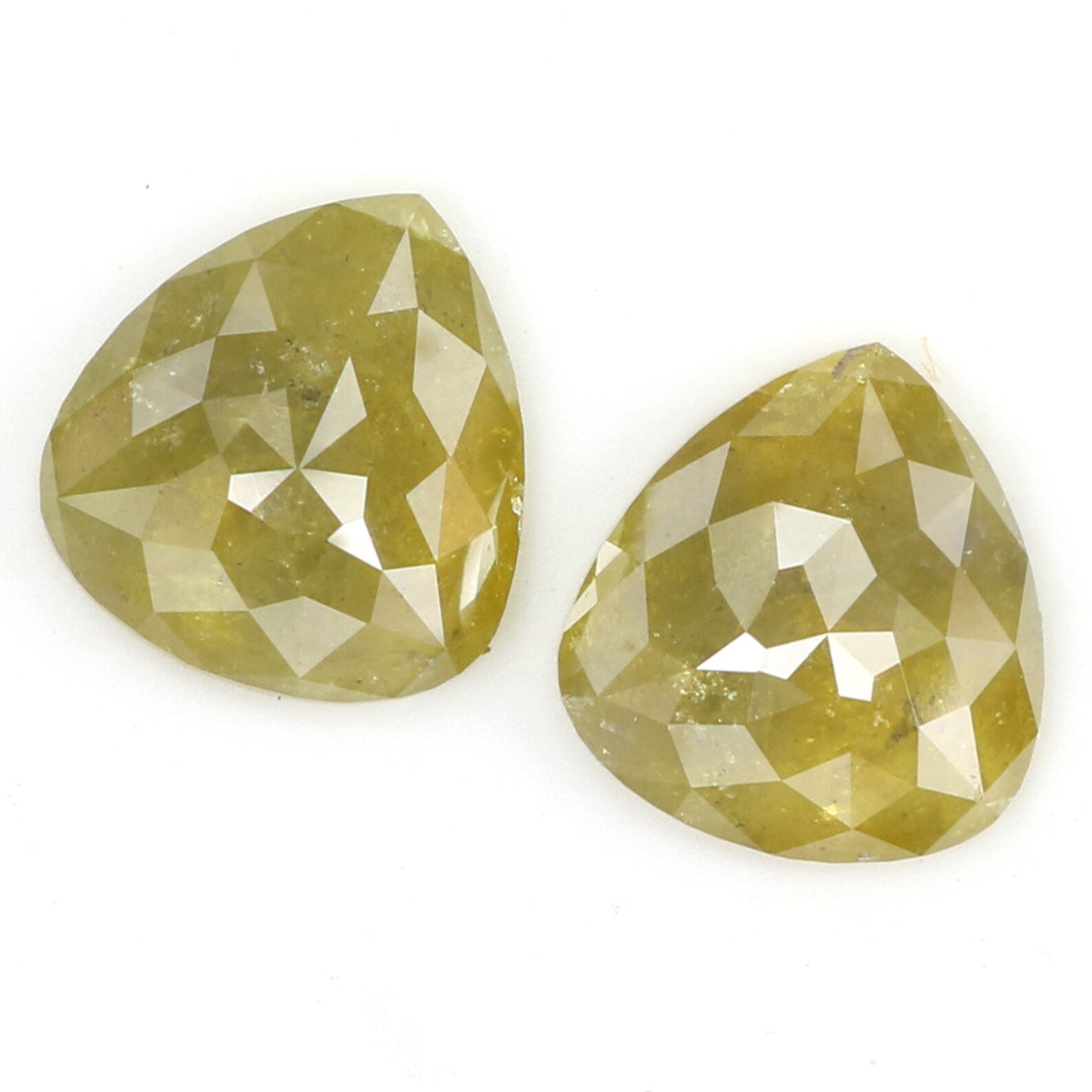 2.26 CT Natural Loose Pear Shape Pair Diamond Green Yellow Color Pear Cut Diamond 7.90 MM Natural Loose Pear Cut Pair Diamond KDN7025