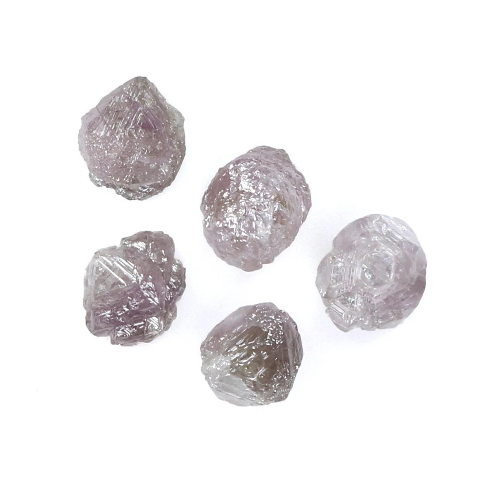 2.12 CT Natural Loose Rough Shape Diamond Pink Color Rough Cut Diamond 4.50 MM Natural Loose Diamond Grey Rough Irregular Cut Diamond QN163