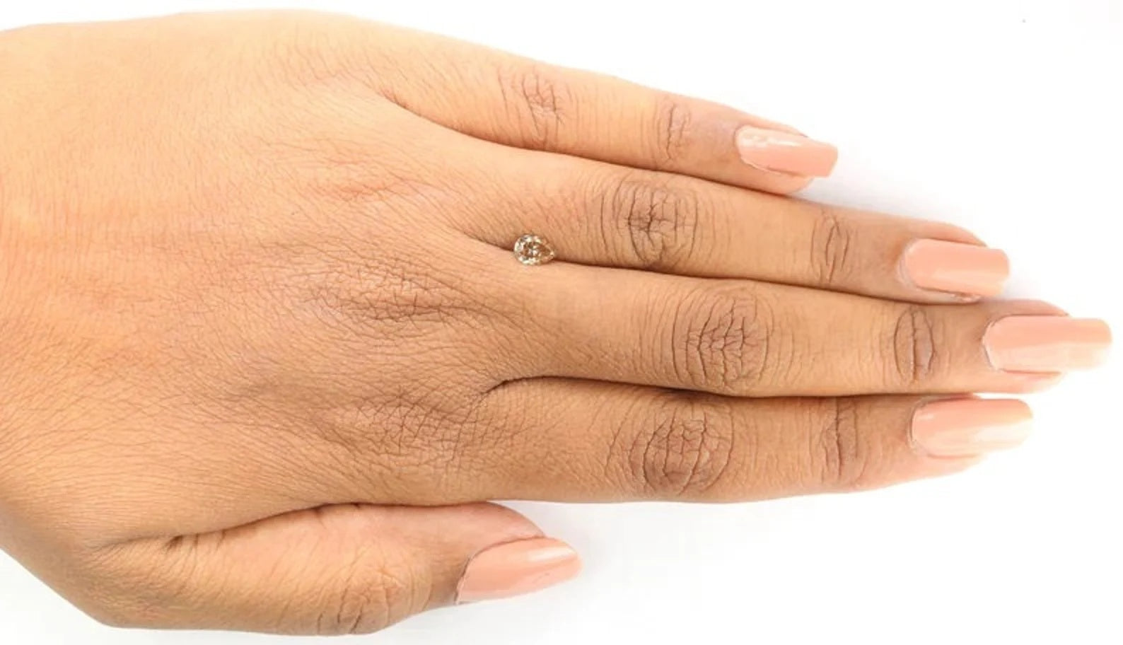 0.38 Ct Natural Loose Pear Shape Diamond Brown Color Pear Cut Diamond 6.00 MM Natural Diamond Brown Color Pear Brilliant Cut Diamond NQ1249