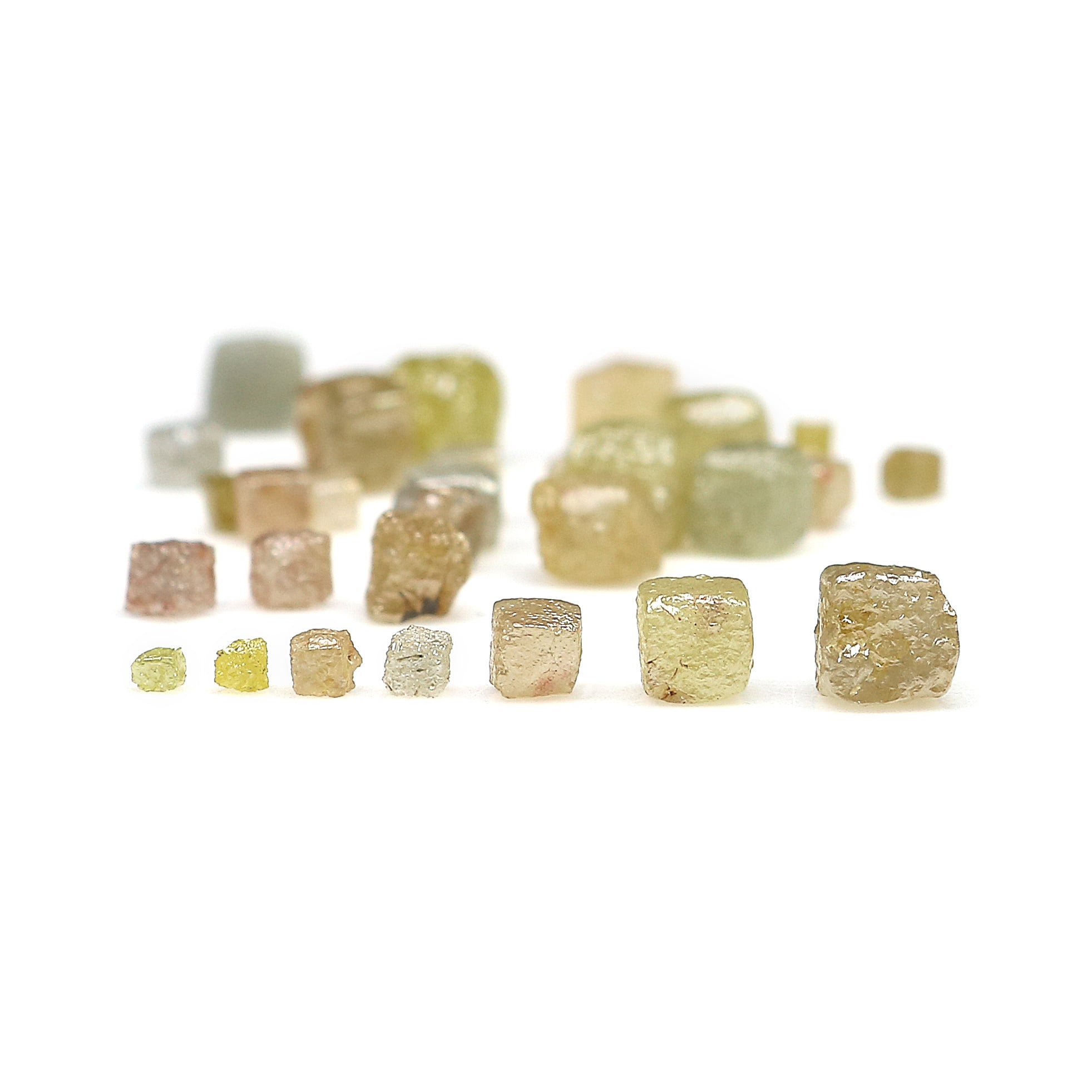 Natural Loose Rough Cube Shape Diamond Mix Color Rough Cut Diamond 1.00 to 4.00 MM 1.00 Ct Lot Uncut Rough Cube Irregular Cut Diamond Q73