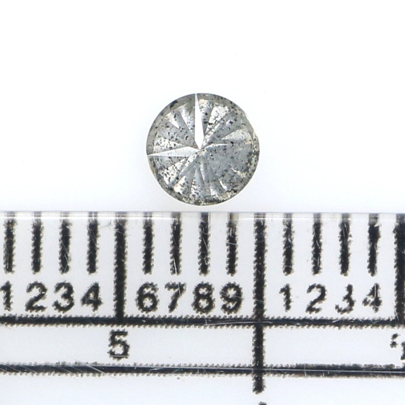 0.33 Ct Natural Loose Round Shape Diamond Salt And Pepper Round Diamond 4.10 MM Natural Black Grey Color Round Brilliant Cut Diamond NQ7338