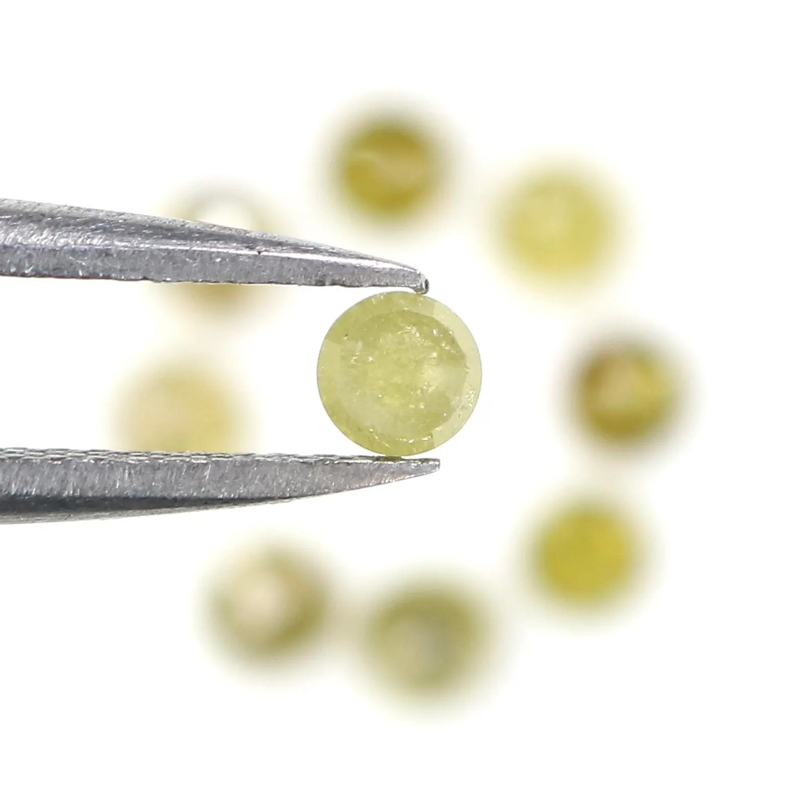 1.55 CT Natural Loose Round Rose Cut Diamond Yellow Color Round Shape Diamond 3.10 MM Natural Loose Green Color Round Rose Cut Diamond NQ417