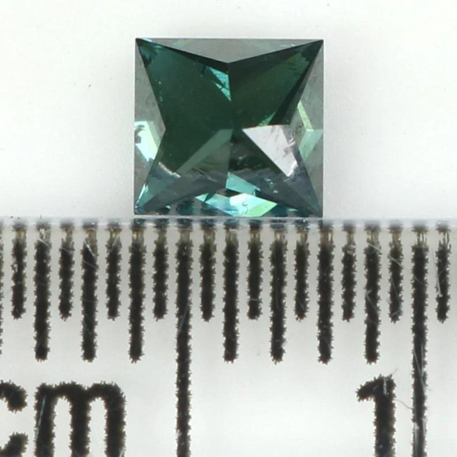 0.42 CT Natural Loose Princess Shape Diamond Blue Color Princess Diamond 4.05 MM Natural Blue Color Princess Brilliant Cut Diamond NQ1385