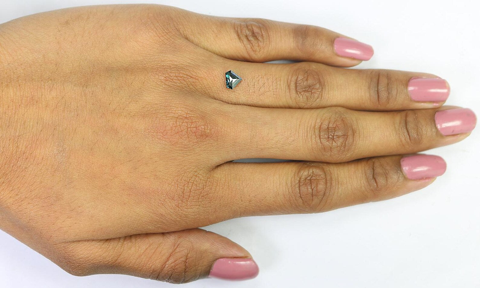 0.53 Ct Natural Loose Shield Shape Diamond Blue Color Shield Cut Diamond 5.20 MM Natural Diamond Blue Color Shield Rose Cut Diamond NQ1387