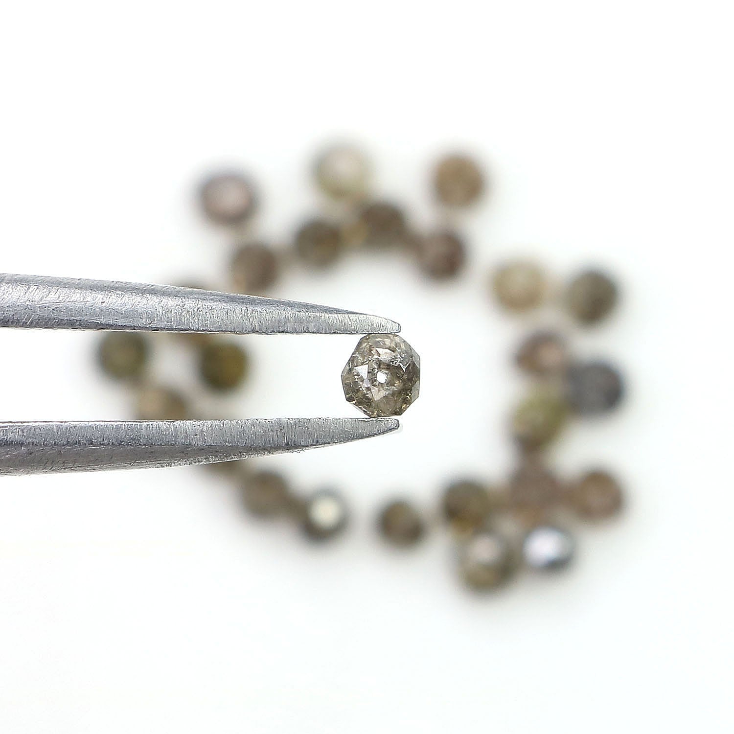 2.21 CT Natural Loose Bead Shape Diamond Brown Color Bead Cut Diamond 2.30 MM Natural Loose Brown Color Diamond Bead Rose Cut Diamond LQ1681