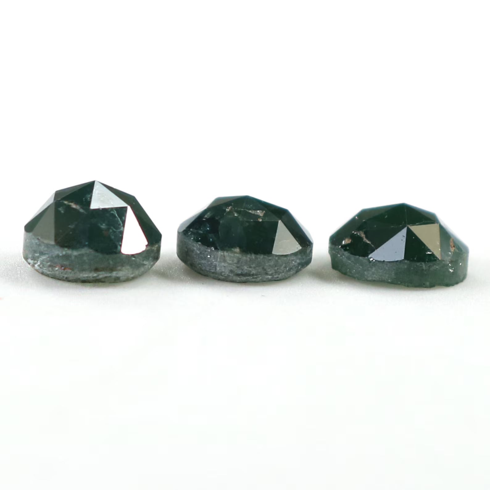 Natural Loose Rose Cut Blue Color Diamond 2.12 CT 5.00 MM Round Rose Cut Shape Diamond N269